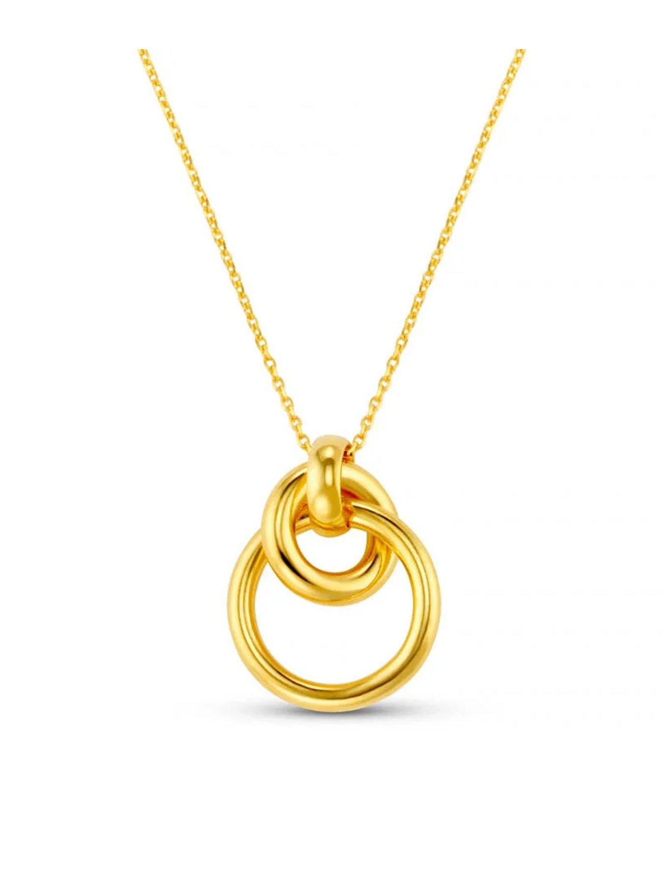 Image 2 of 3 of Orelia Interlocking Open Circle Necklace