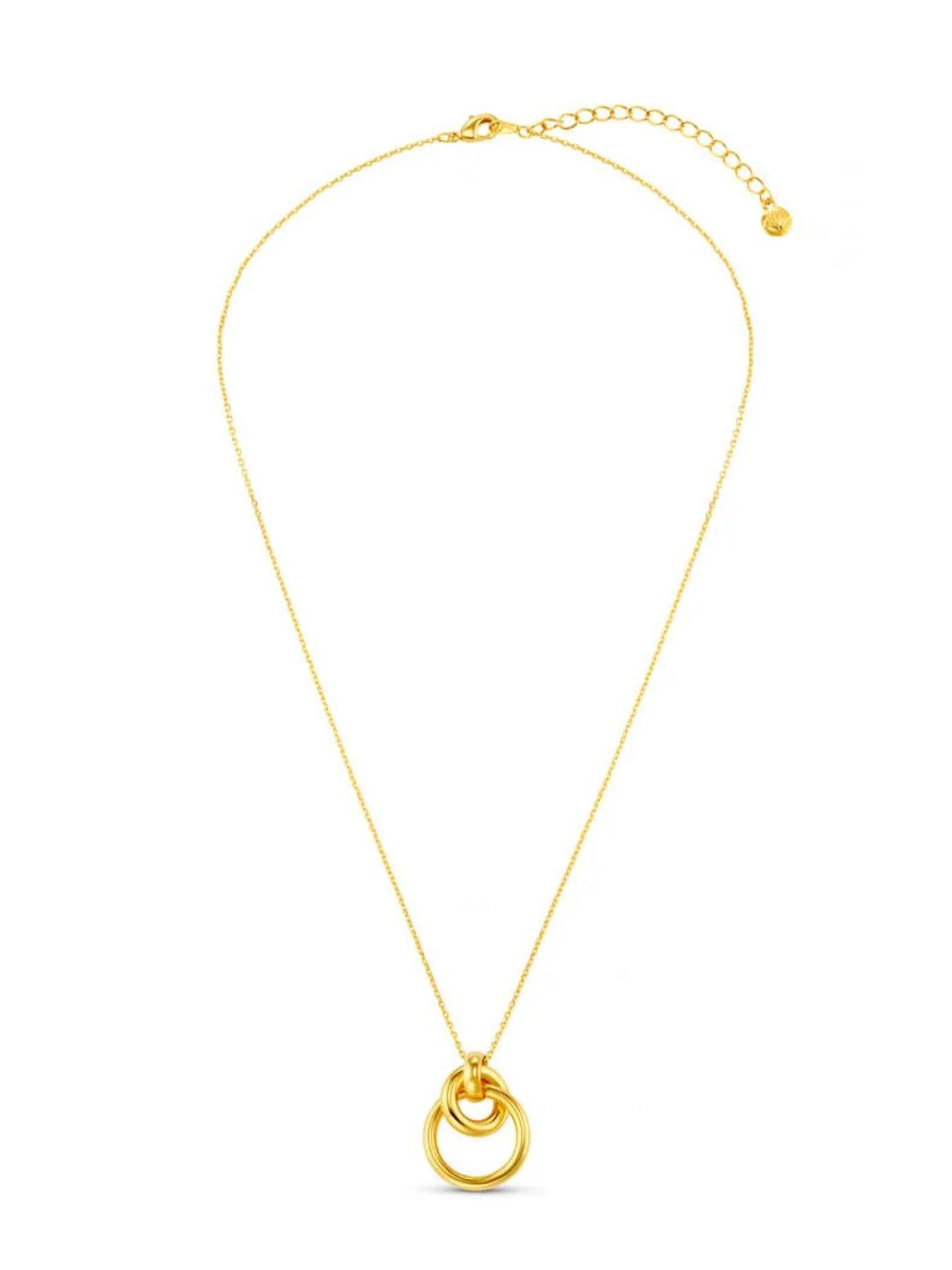 Image 3 of 3 of Orelia Interlocking Open Circle Necklace