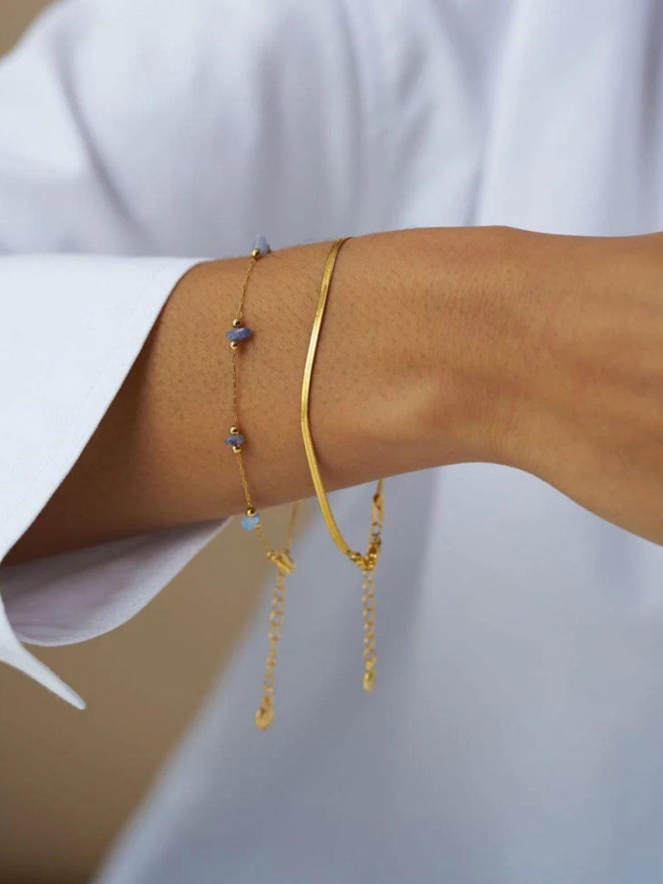 orelia-semi-p-chip-snake-chain-2-row-bracelet