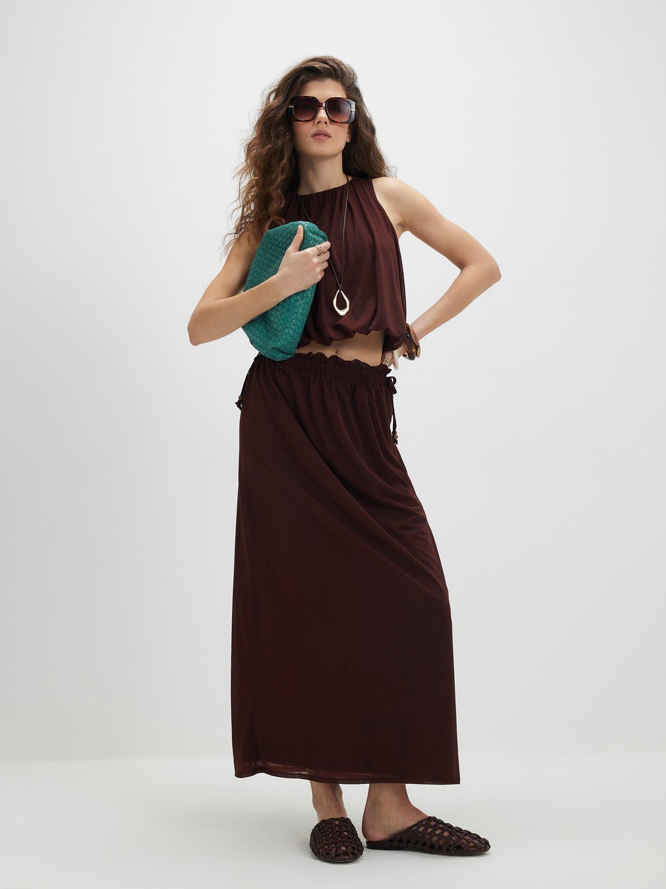 River Island Maxi Skirt - Brown