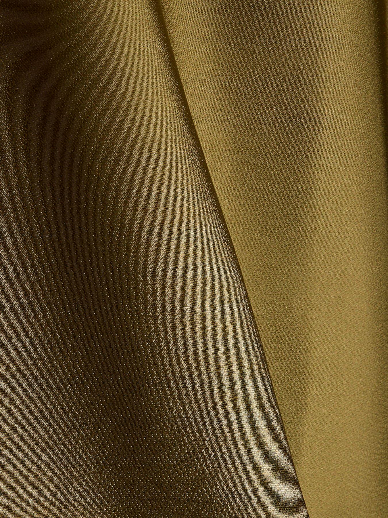 Image 6 of 6 of River Island Tuck Hem Satin T Shirt - Green