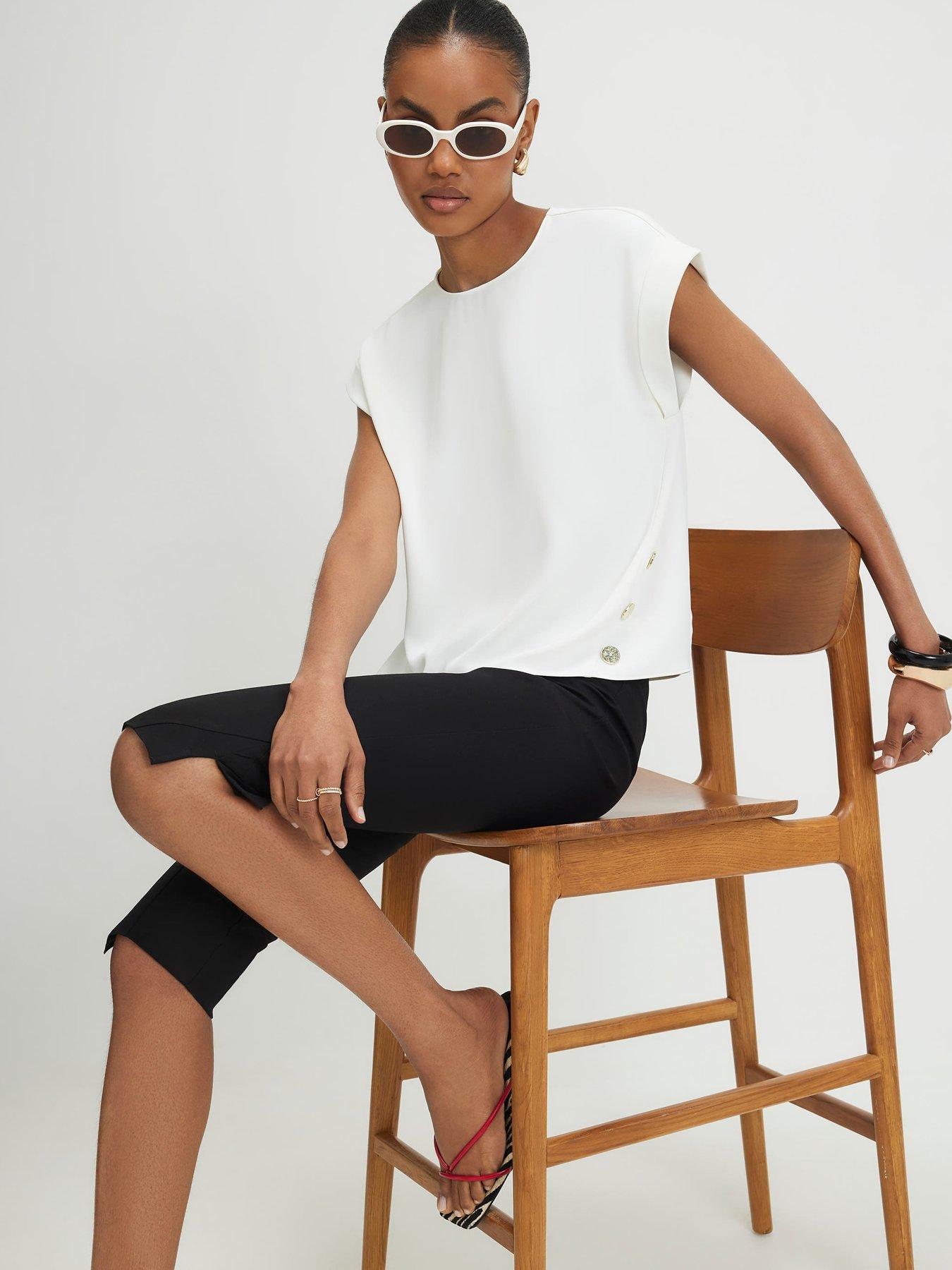 River Island Soft Crepe Shell Top - Beige
