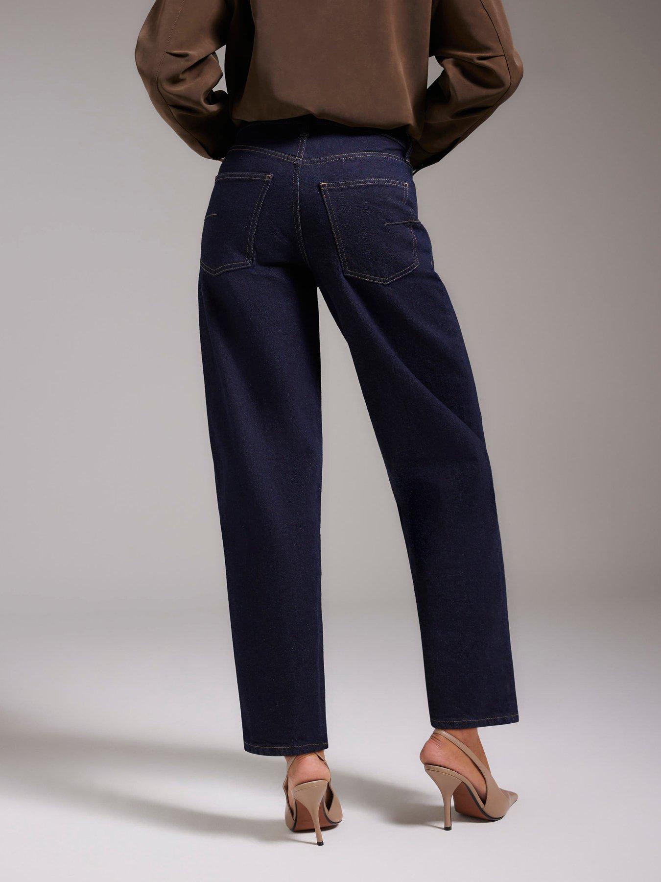 Image 2 of 4 of River Island Edward Core Barrel Jeans- Blue