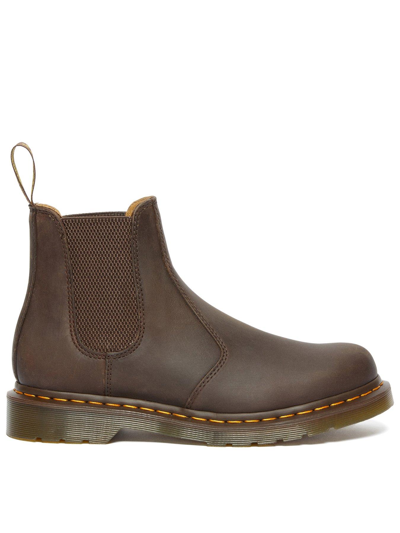 Dr Martens Dr 2976 Ys Crazy Horse Chelsea Boots - Dark Brown