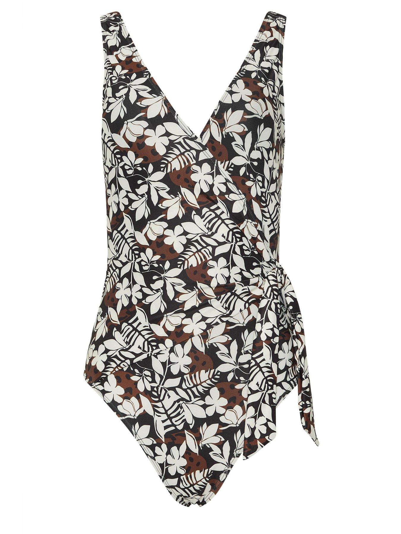  image of long-tall-sally-palm-patchwork-swimsuit-black