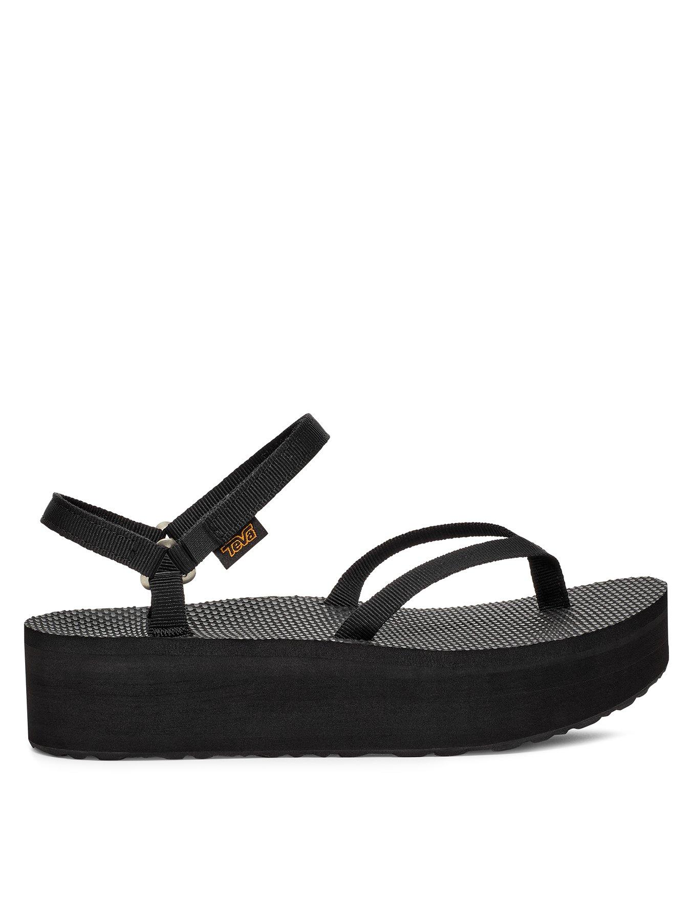 Image 1 of 6 of Teva Flatform Sandal Slim - Black