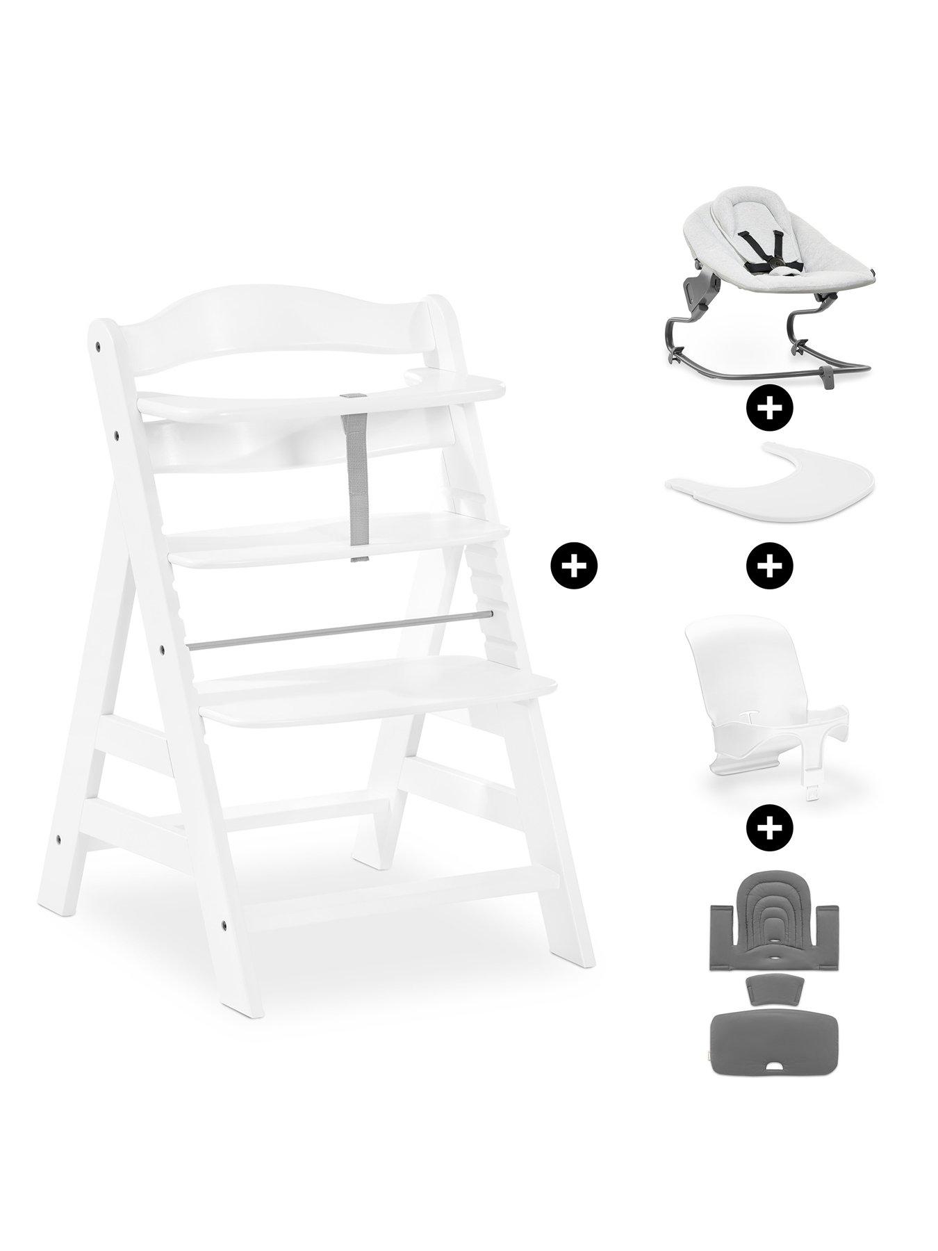 front image of hauck-alpha-highchair-premium-bundle-white