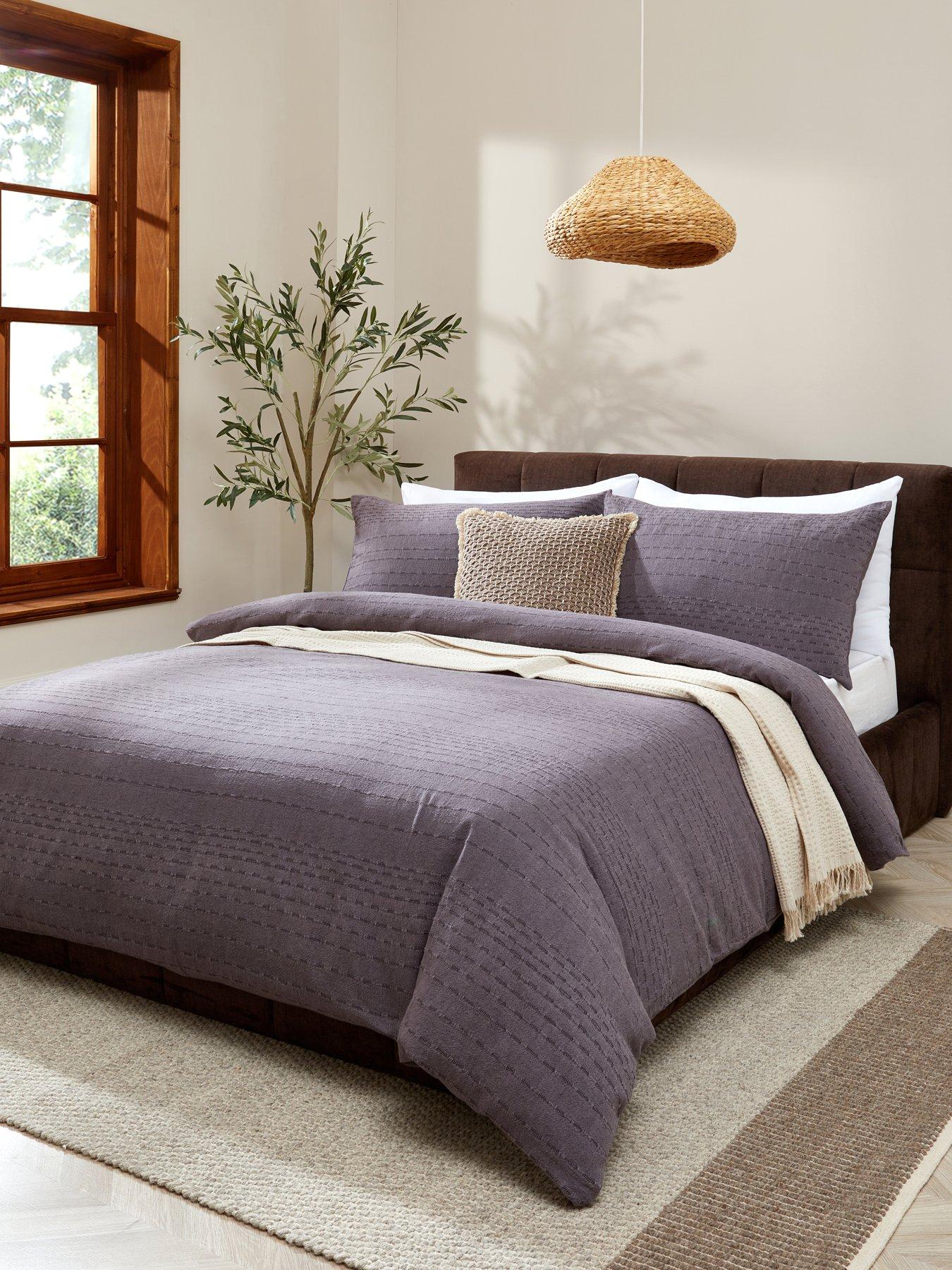 Michelle Keegan Home Linen Blend Woven Duvet Set Db