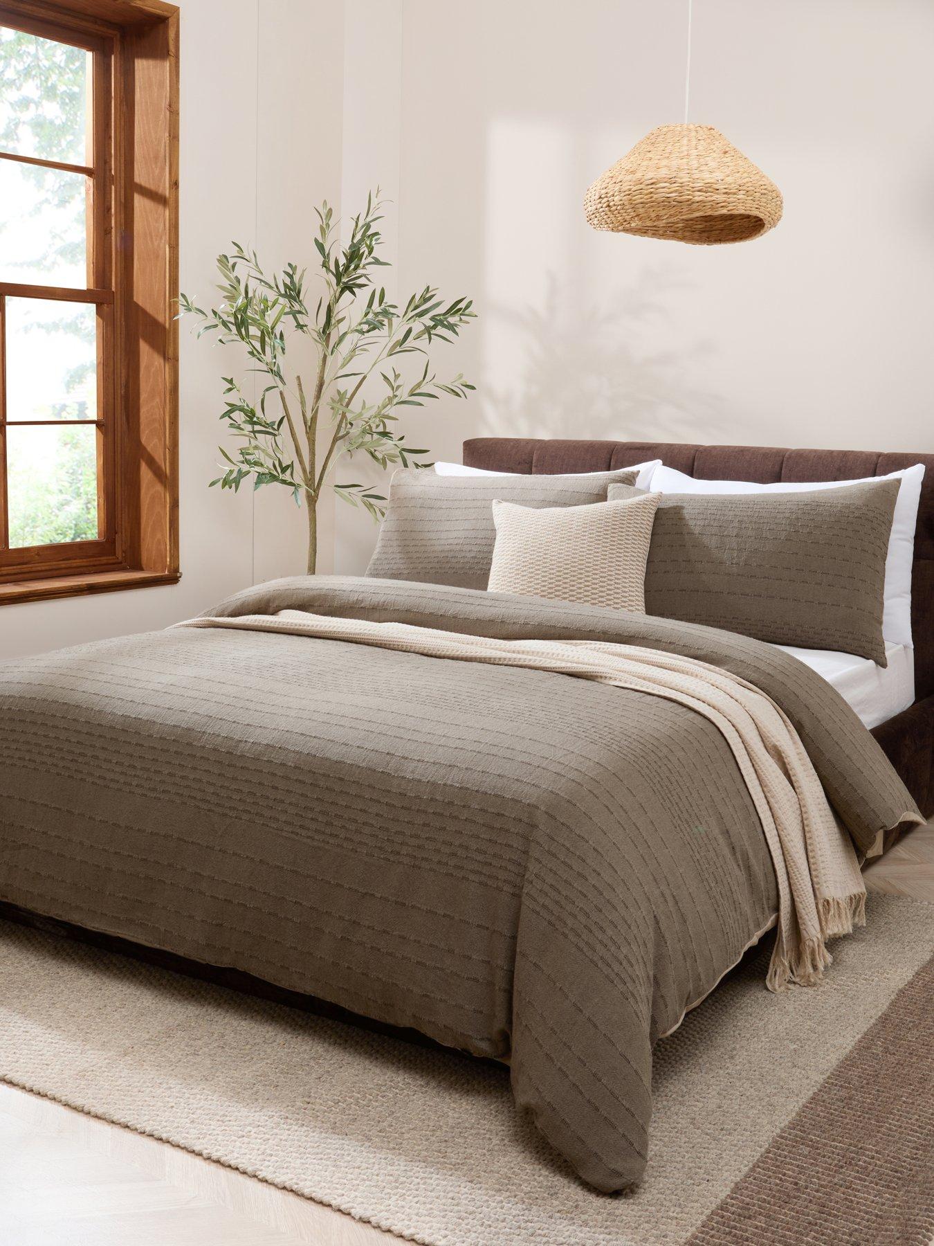 Michelle Keegan Home Linen Blend Woven Duvet Set Ks