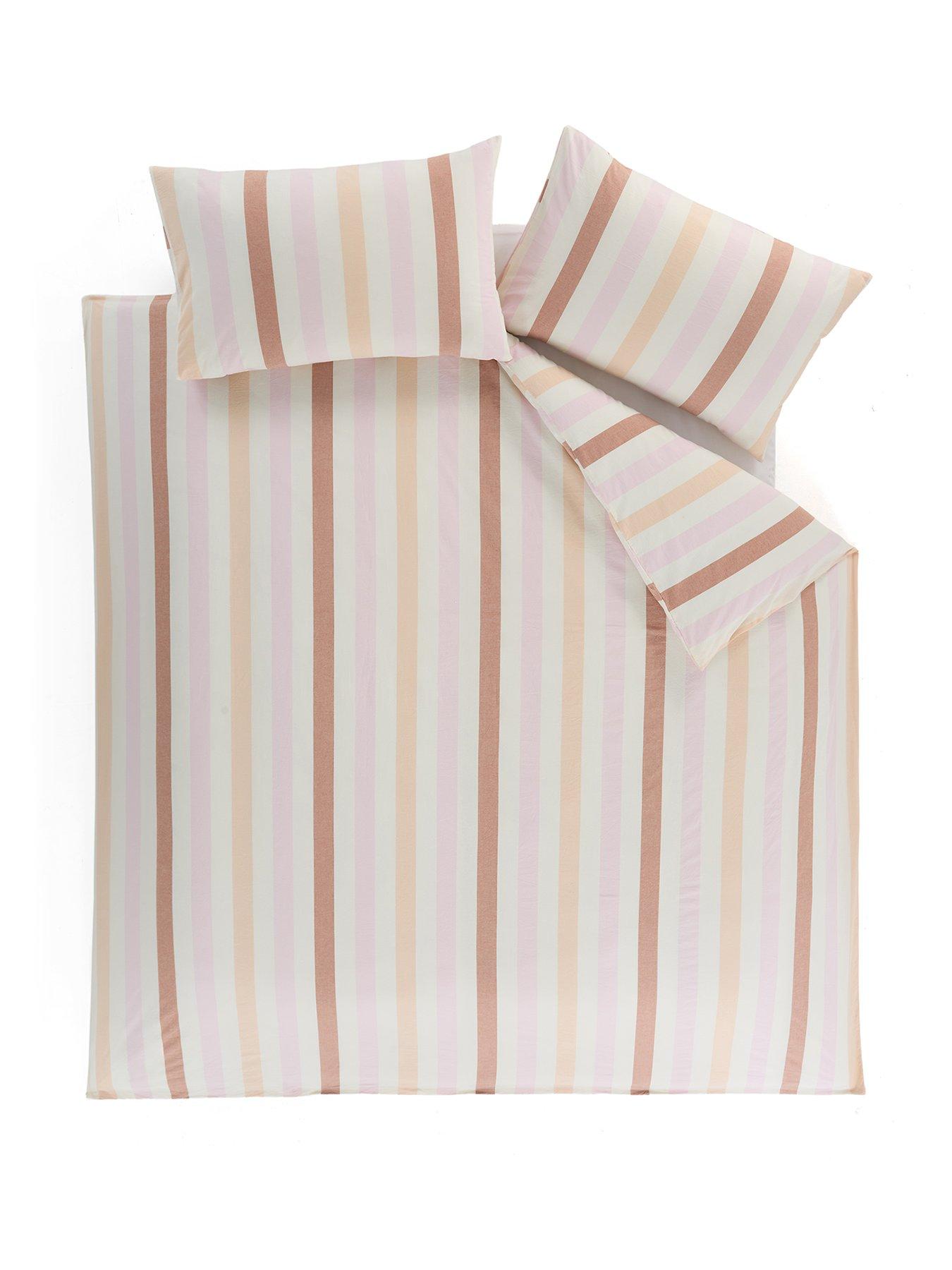 Image 2 of 5 of The Very Collection Aya Washed Cotton Stripe Duvet Set