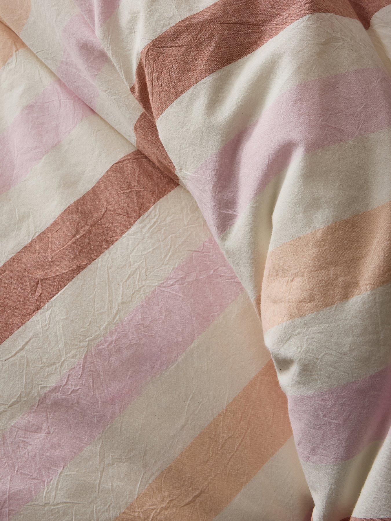 Image 4 of 5 of The Very Collection Aya Washed Cotton Stripe Duvet Set