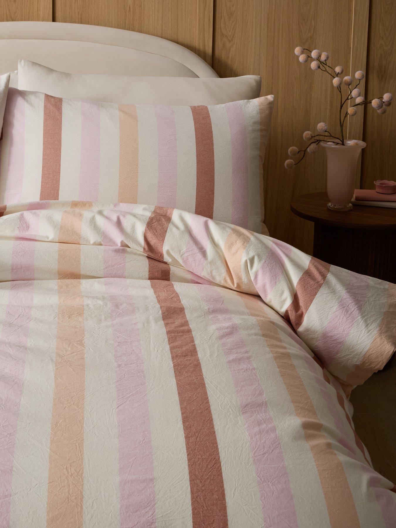 Image 5 of 5 of The Very Collection Aya Washed Cotton Stripe Duvet Set