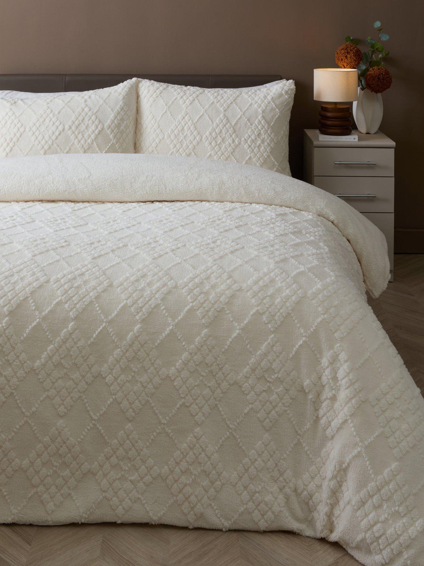 The Very Collection Argyle Knit Fleece Duvet Set
