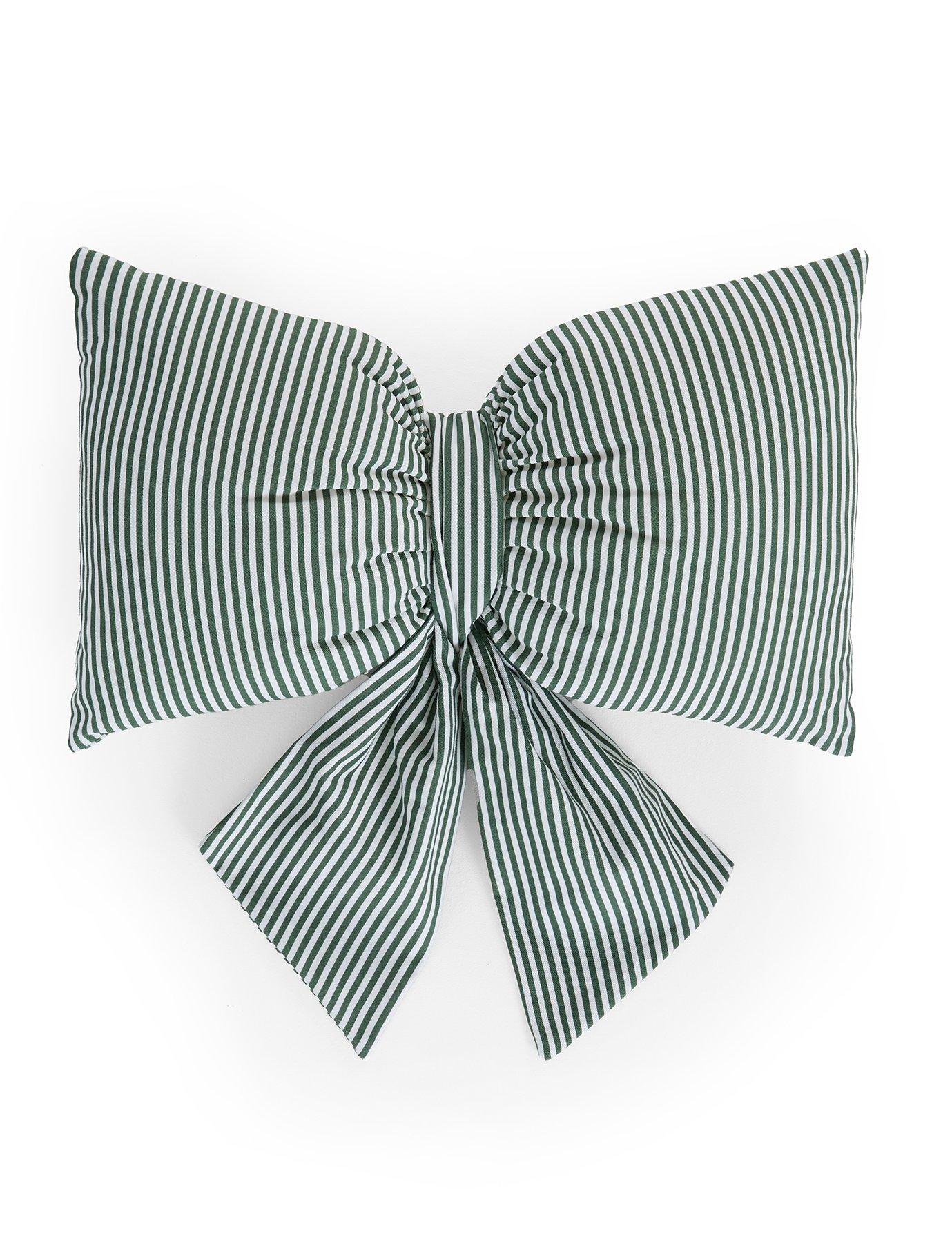 Image 2 of 5 of The Very Collection Stripe&nbsp;Bow Shaped Cushion