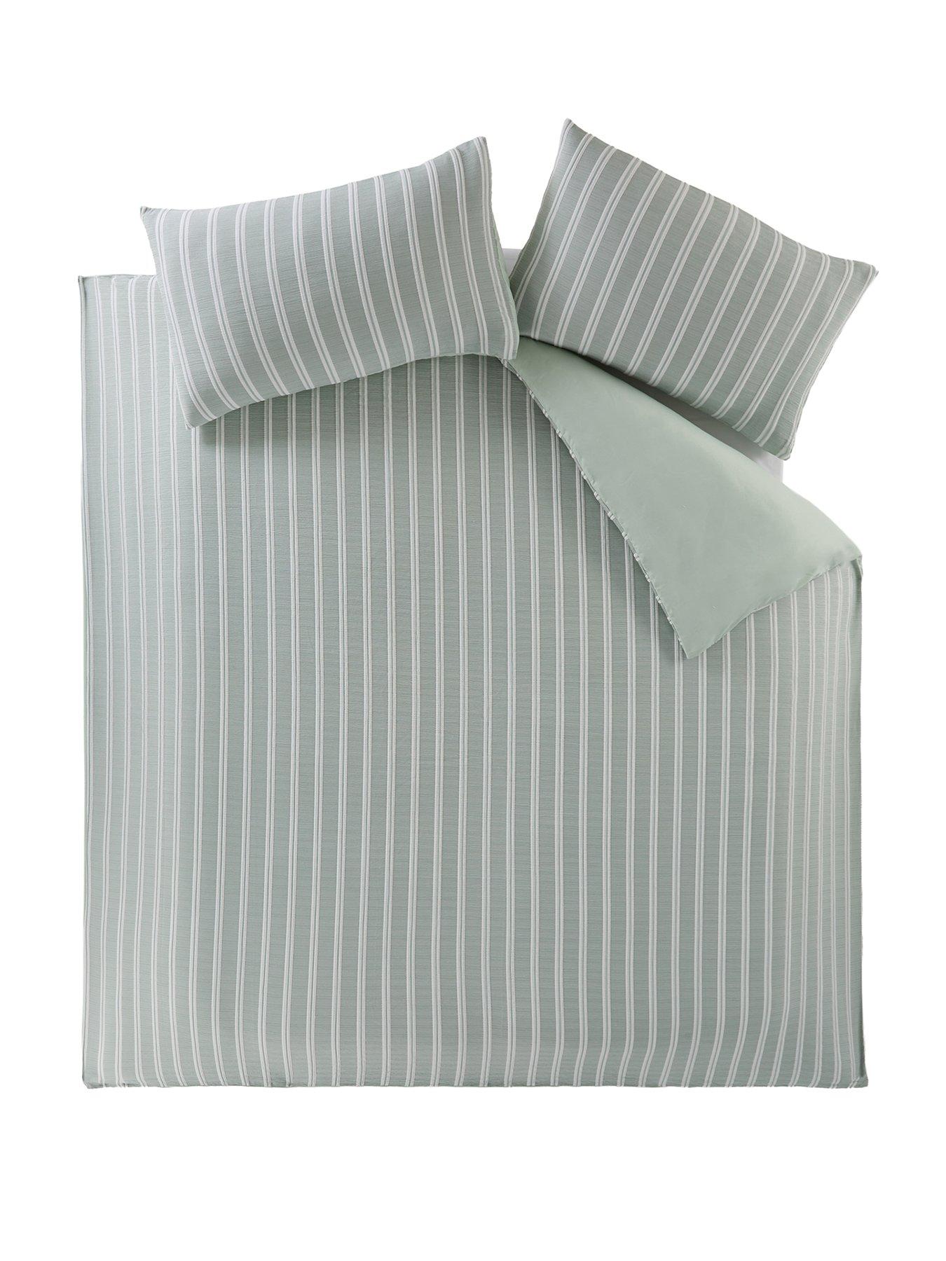 Image 2 of 5 of The Very Collection Nordic Stripe Duvet&nbsp;Set - Green