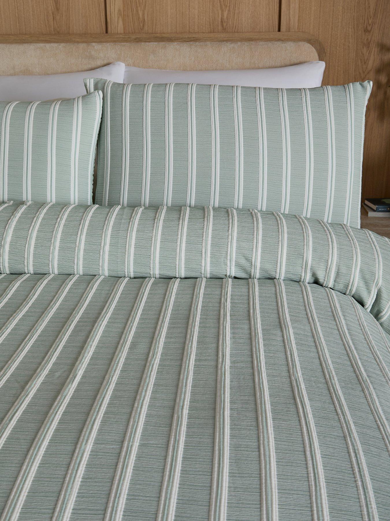 Image 3 of 5 of The Very Collection Nordic Stripe Duvet&nbsp;Set - Green