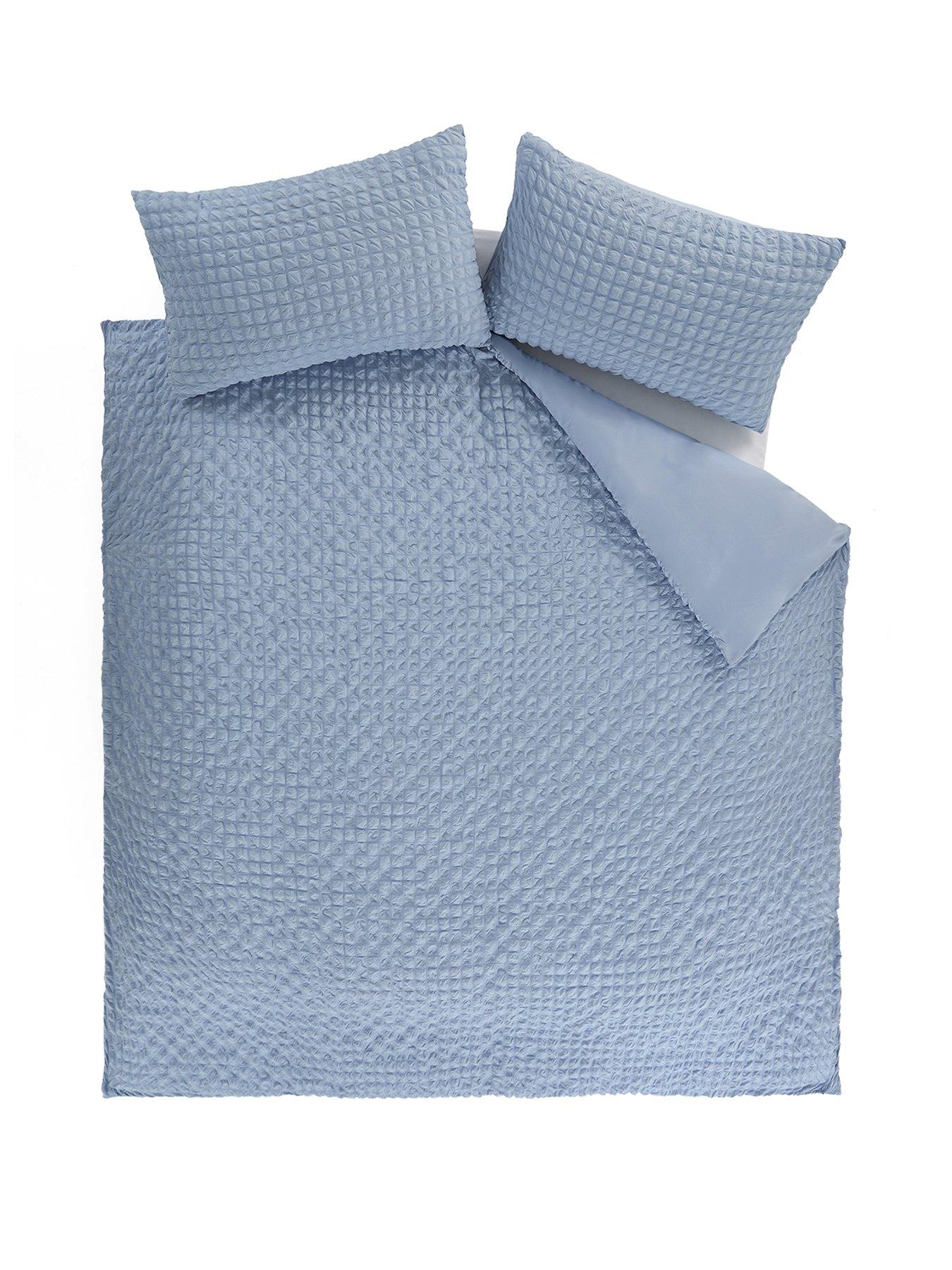 Image 2 of 5 of The Very Collection Pippa Seersucker Duvet Set - Blue
