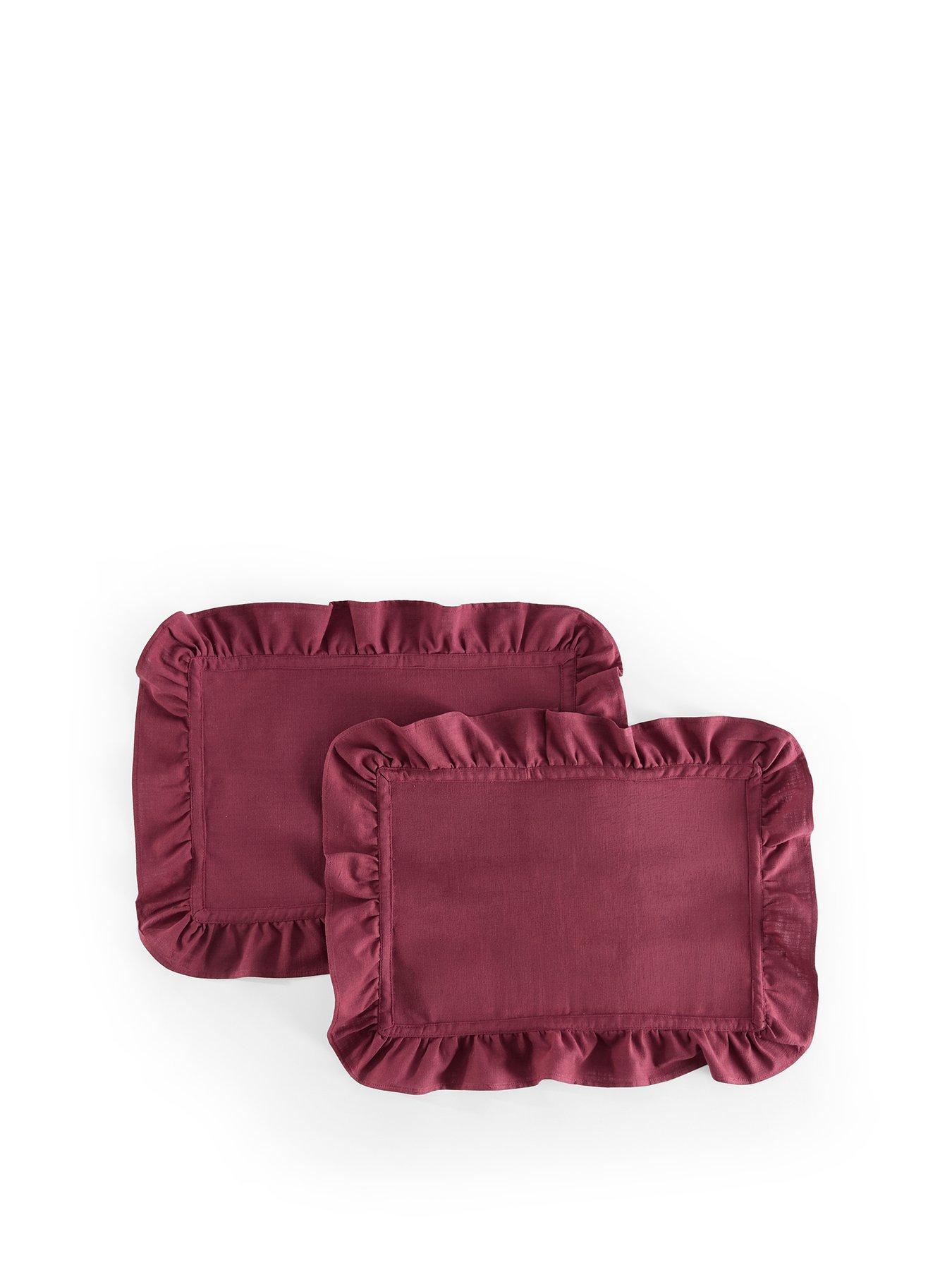 Image 2 of 6 of The Very Collection Cotton And Linen Blend Placemats With Frill Edge - Set Of 2