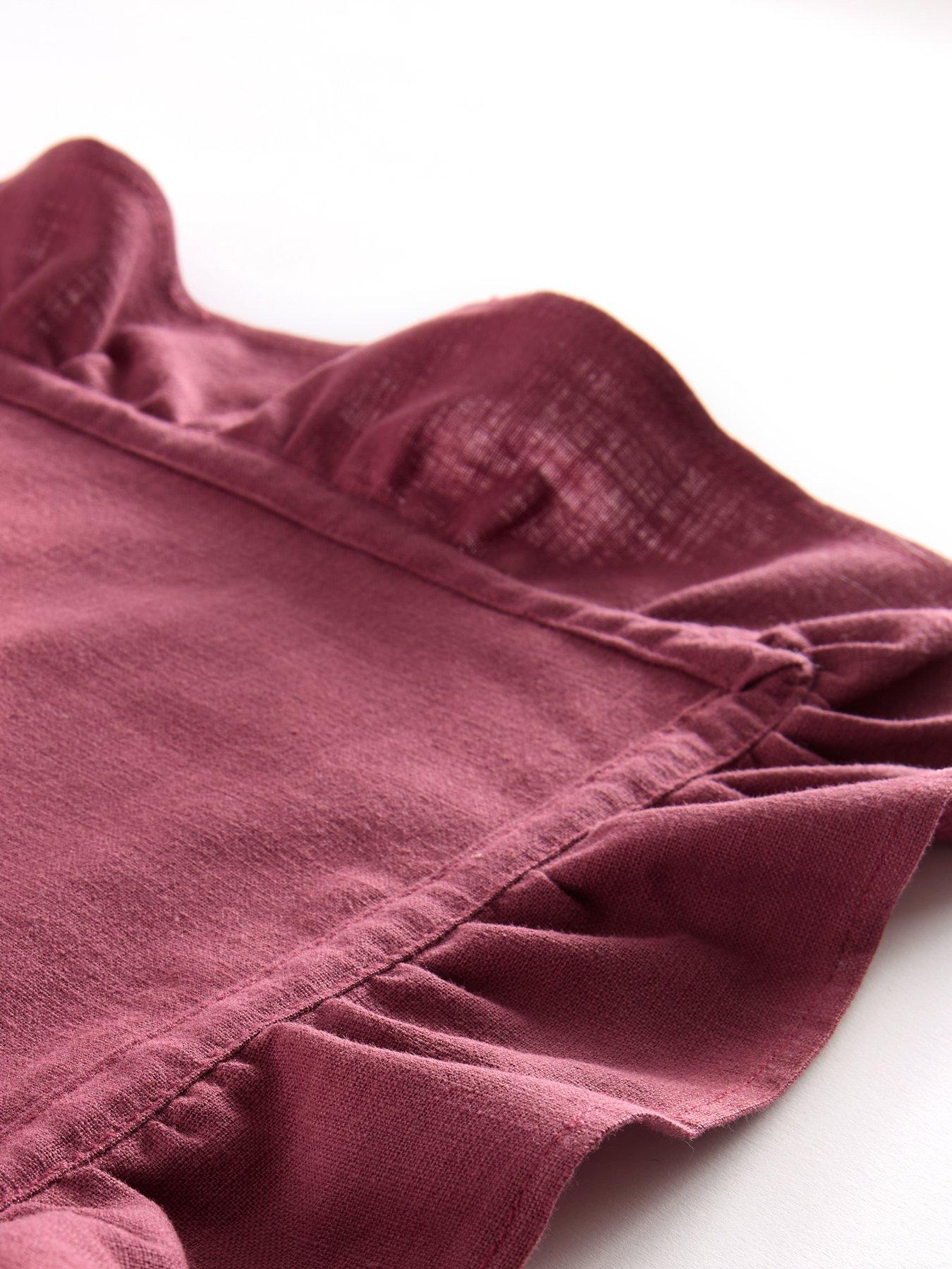 Image 3 of 6 of The Very Collection Cotton And Linen Blend Placemats With Frill Edge - Set Of 2