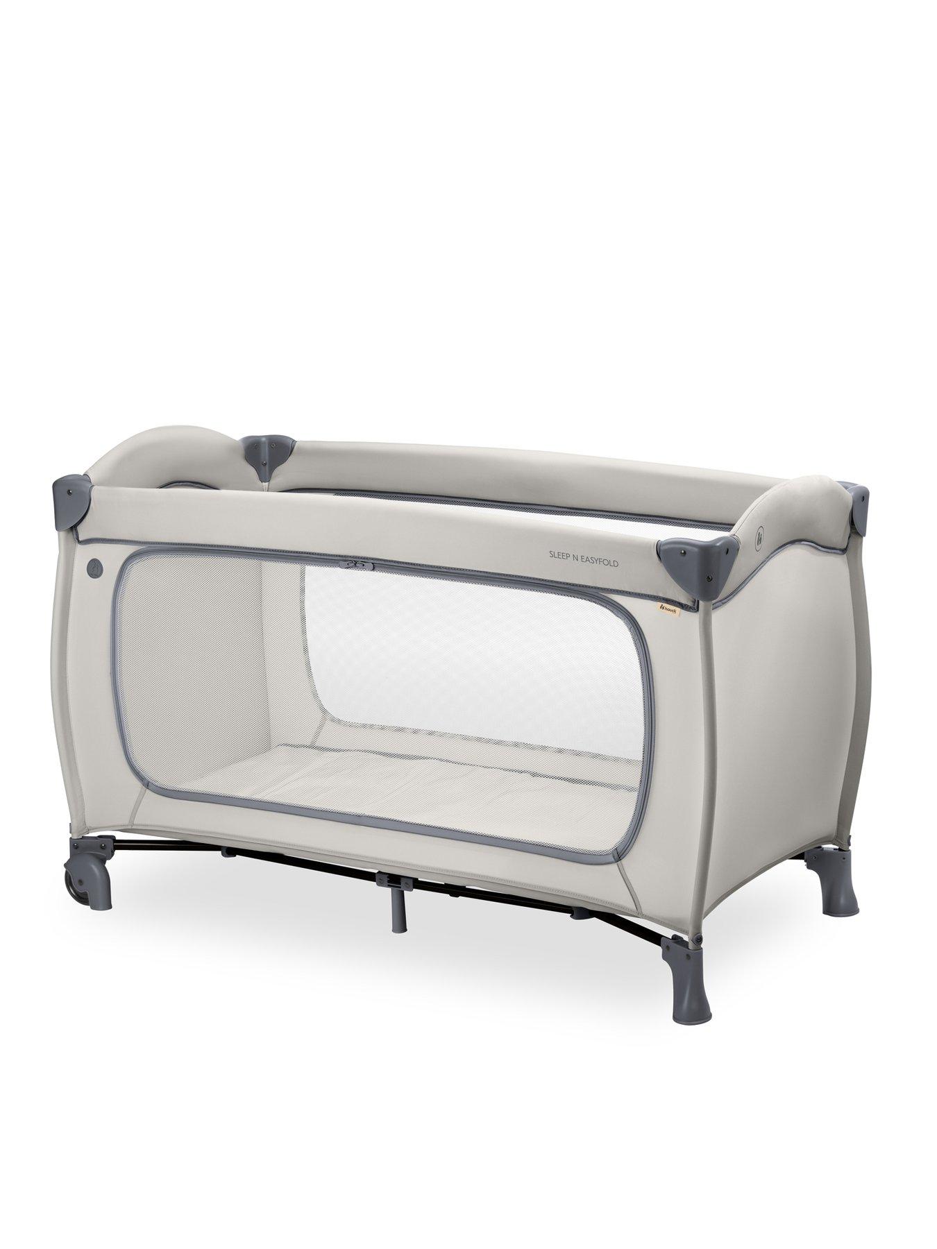 hauck-sleep-n-easy-fold-travel-cot-grey