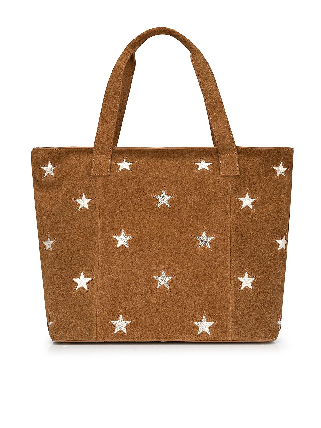 Jones Bootmaker Suede Star Bucket Bag - Tan