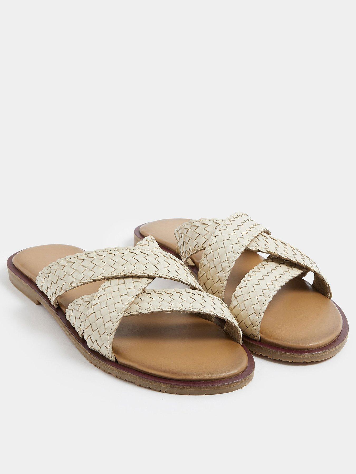 Image 2 of 4 of Long Tall Sally Leather Woven Mule - White
