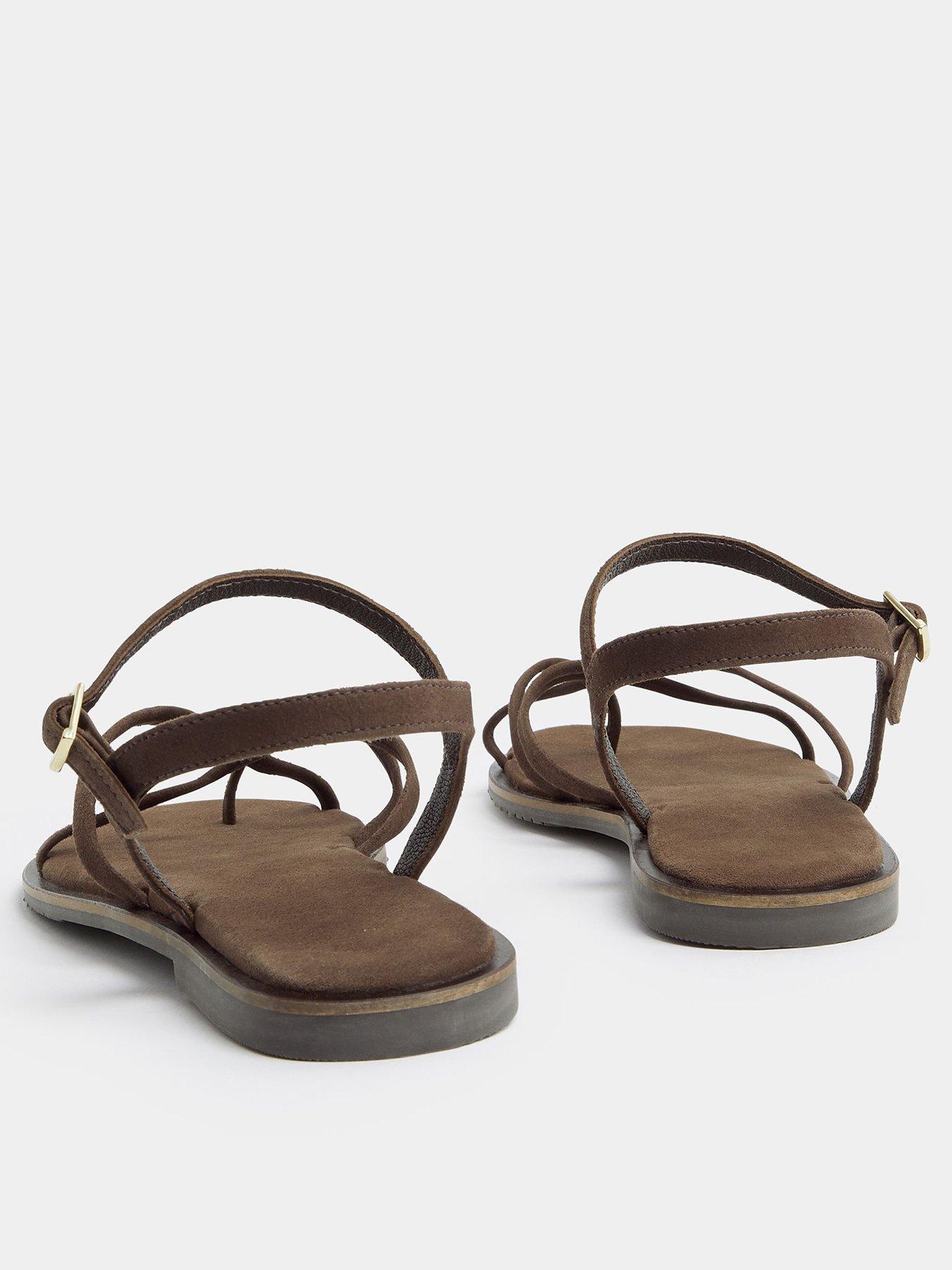  image of long-tall-sally-skinny-strap-toe-loop-sandal-brown