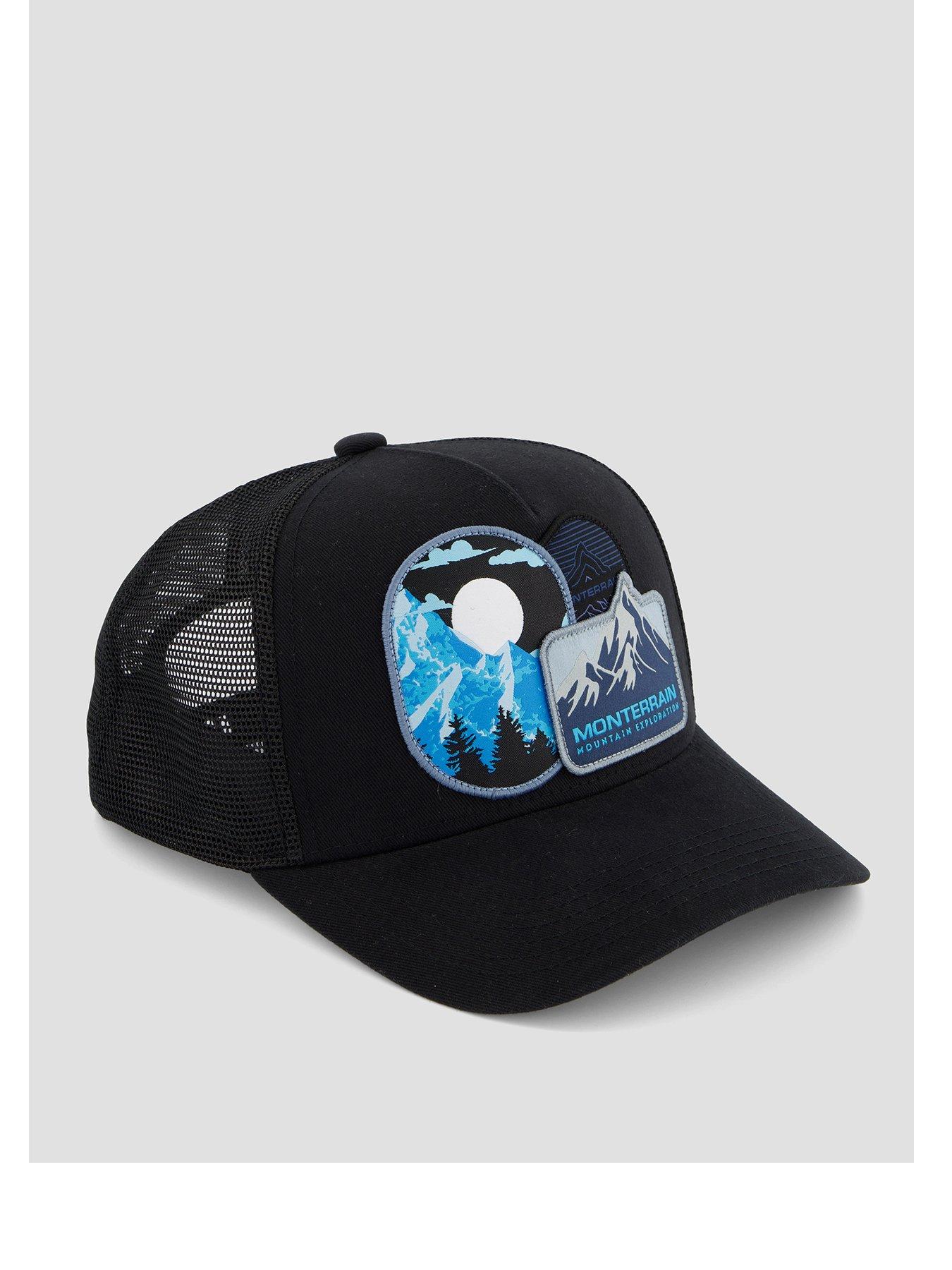 Image 1 of 4 of Monterrain Mens Climate Patch Trucker Cap - Black