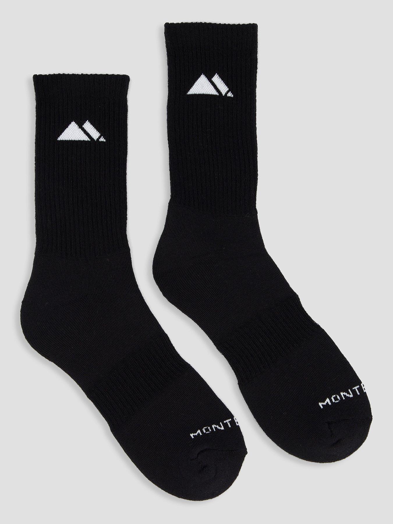 Image 2 of 4 of Monterrain Mens Form Core Crew Socks 3X Pack - Black/ White