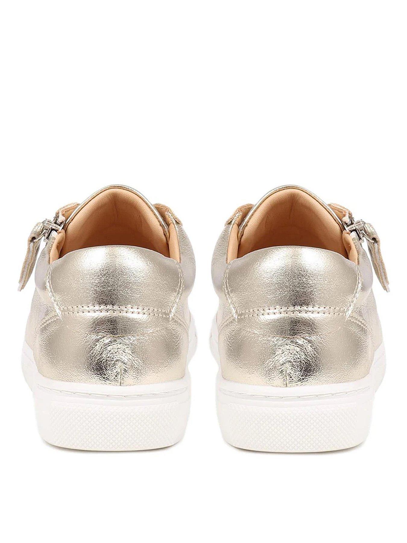Image 3 of 5 of Jones Bootmaker Padova Low Lace Up Trainer - Gold
