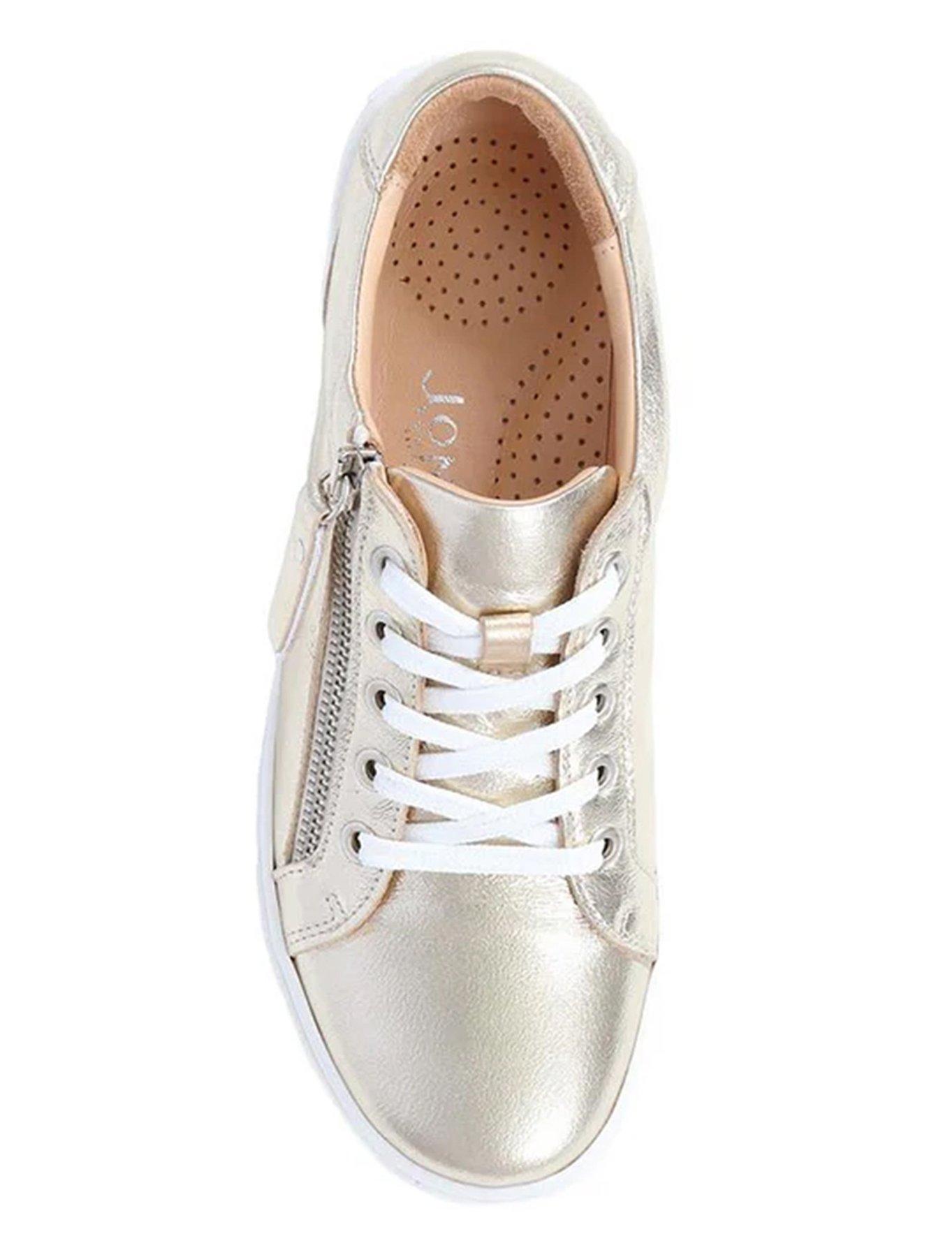 Image 4 of 5 of Jones Bootmaker Padova Low Lace Up Trainer - Gold
