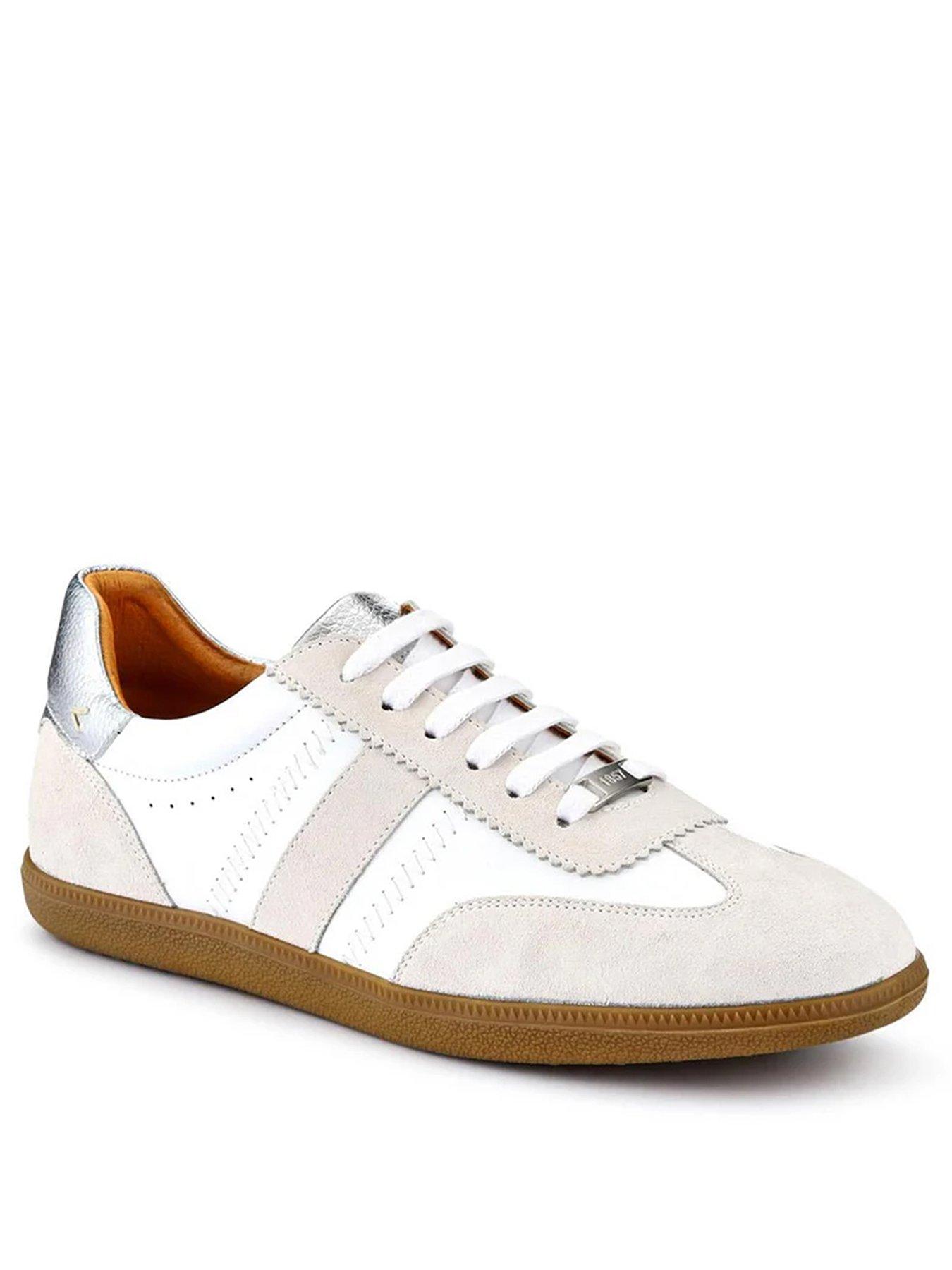 Image 2 of 6 of Jones Bootmaker Artea Lace Up Trainer - White/silver