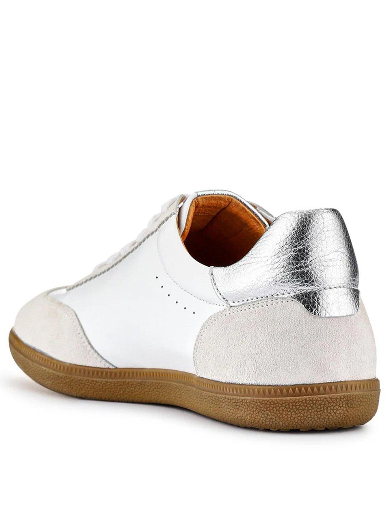 Image 3 of 6 of Jones Bootmaker Artea Lace Up Trainer - White/silver