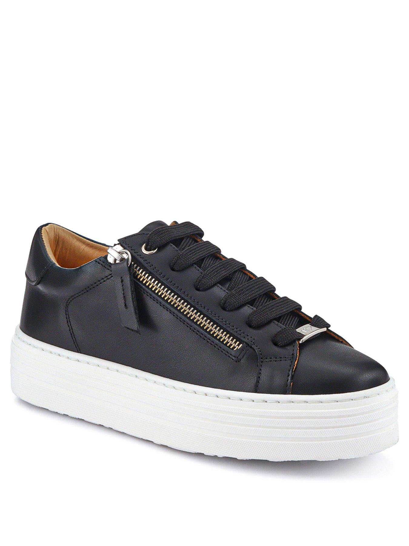 stillFront image of jones-bootmaker-amalia-flatform-trainer-black