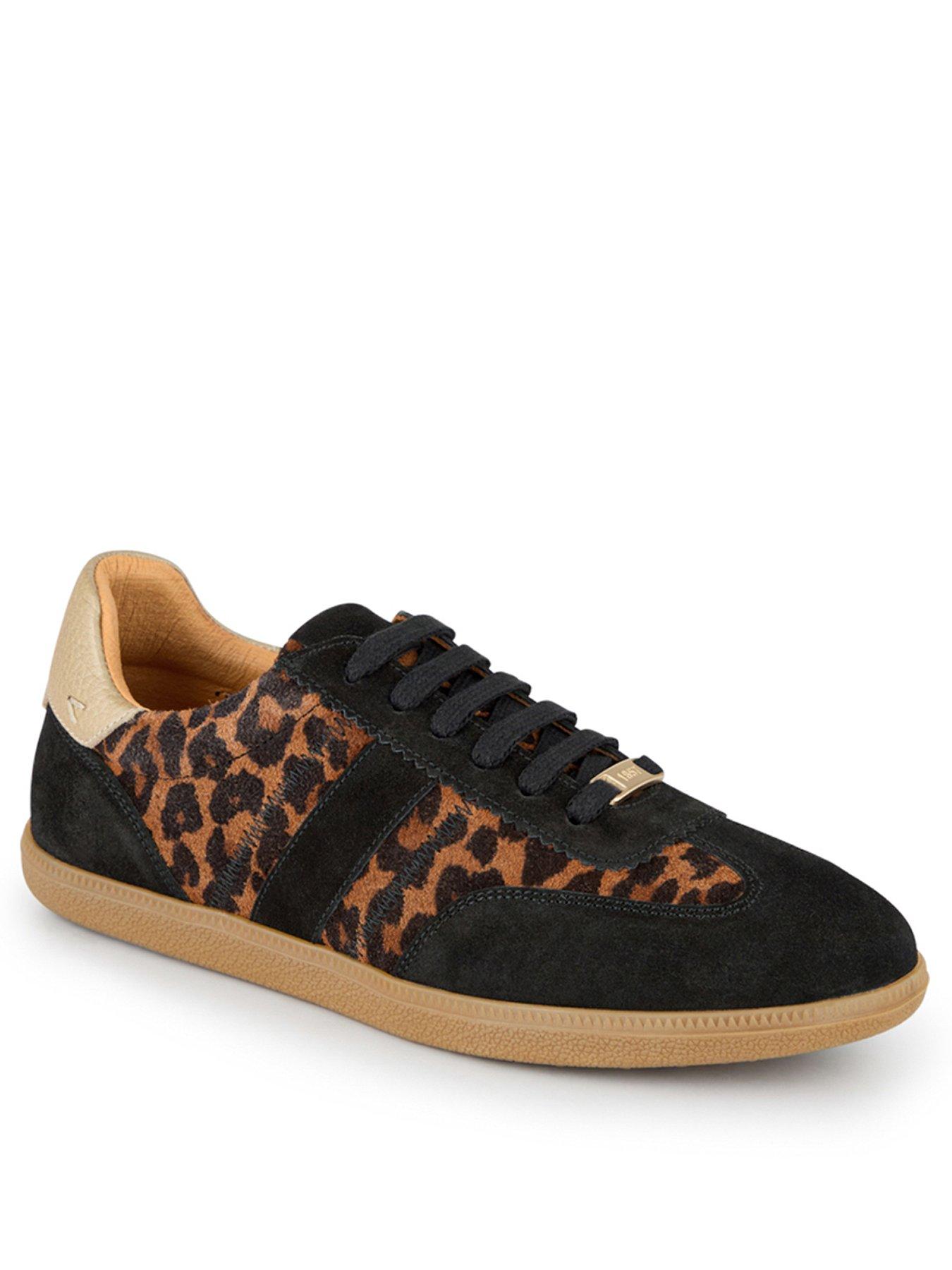 Image 2 of 6 of Jones Bootmaker Artea Lace Up Trainer - Leopard