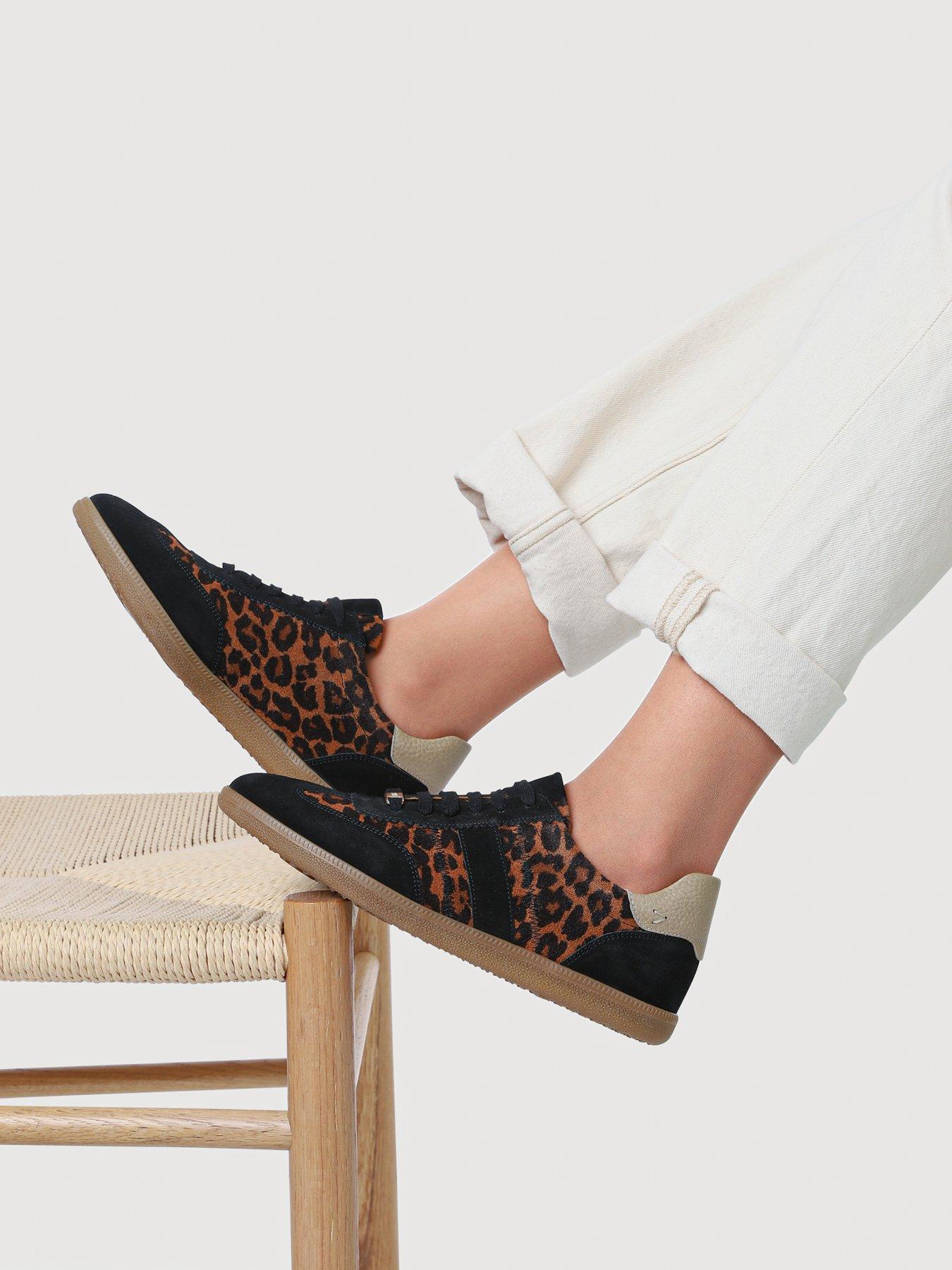 Image 6 of 6 of Jones Bootmaker Artea Lace Up Trainer - Leopard