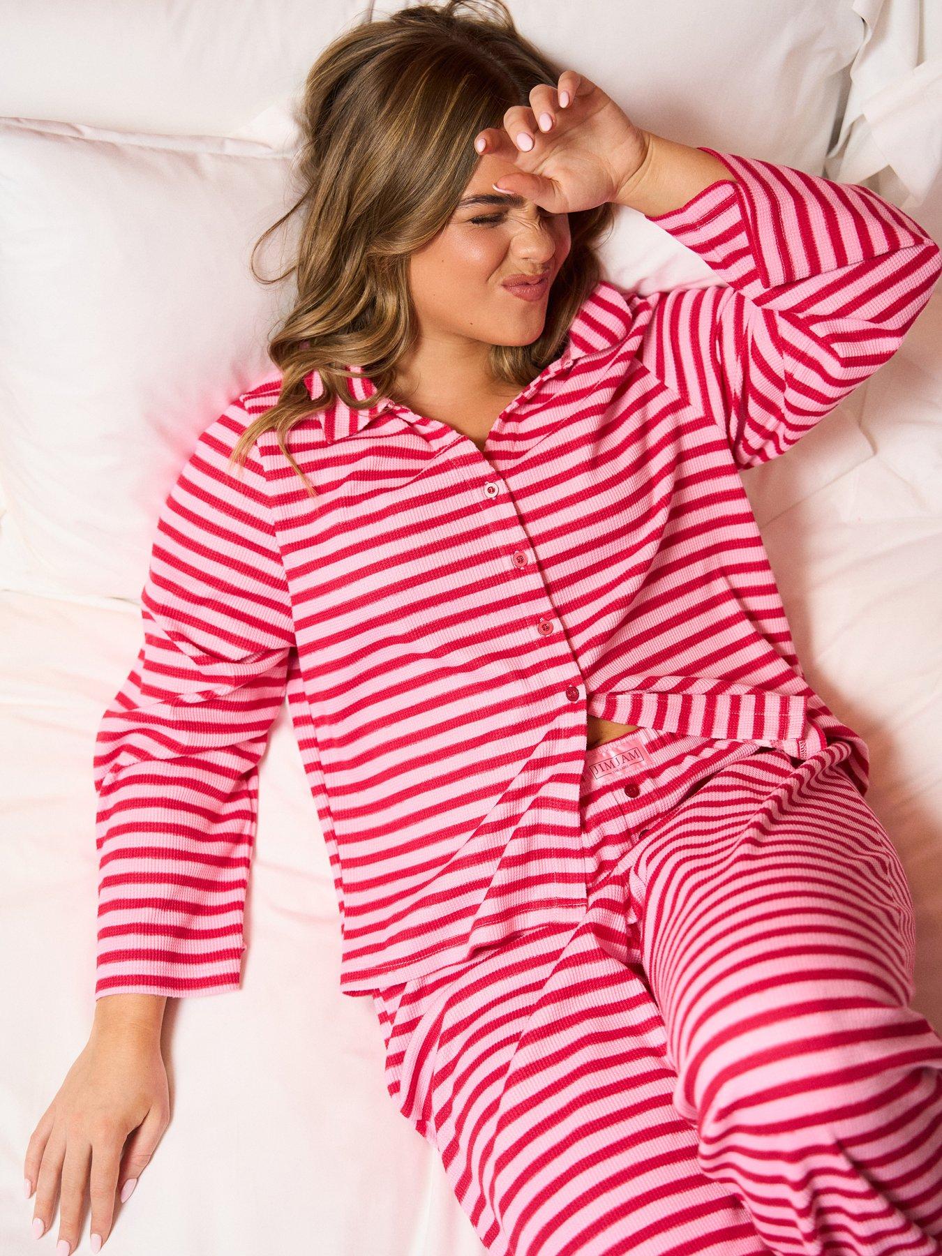 Image 3 of 4 of Jim Jam The Label Stripe Pyjama Set - Red