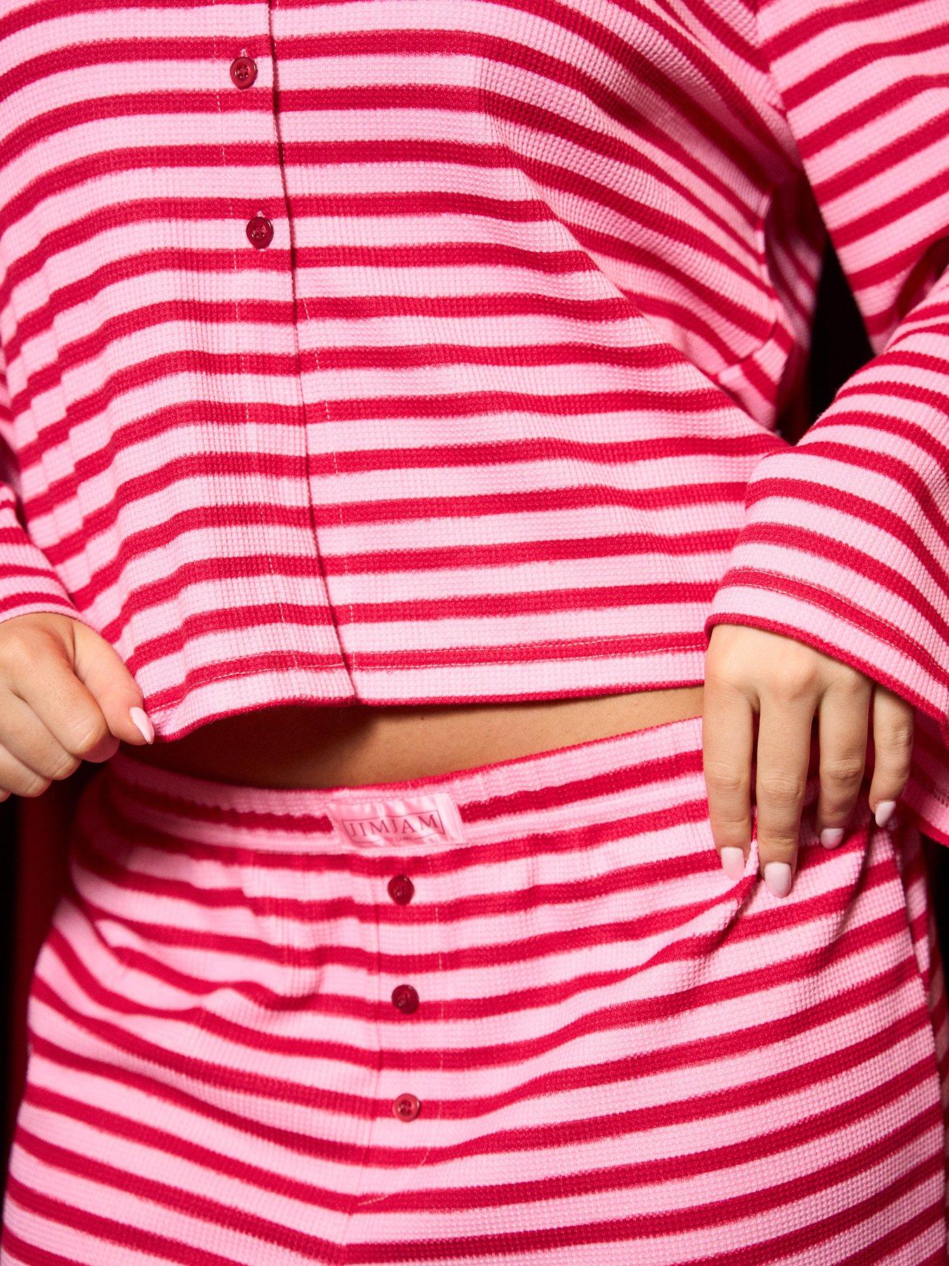 Image 4 of 4 of Jim Jam The Label Stripe Pyjama Set - Red