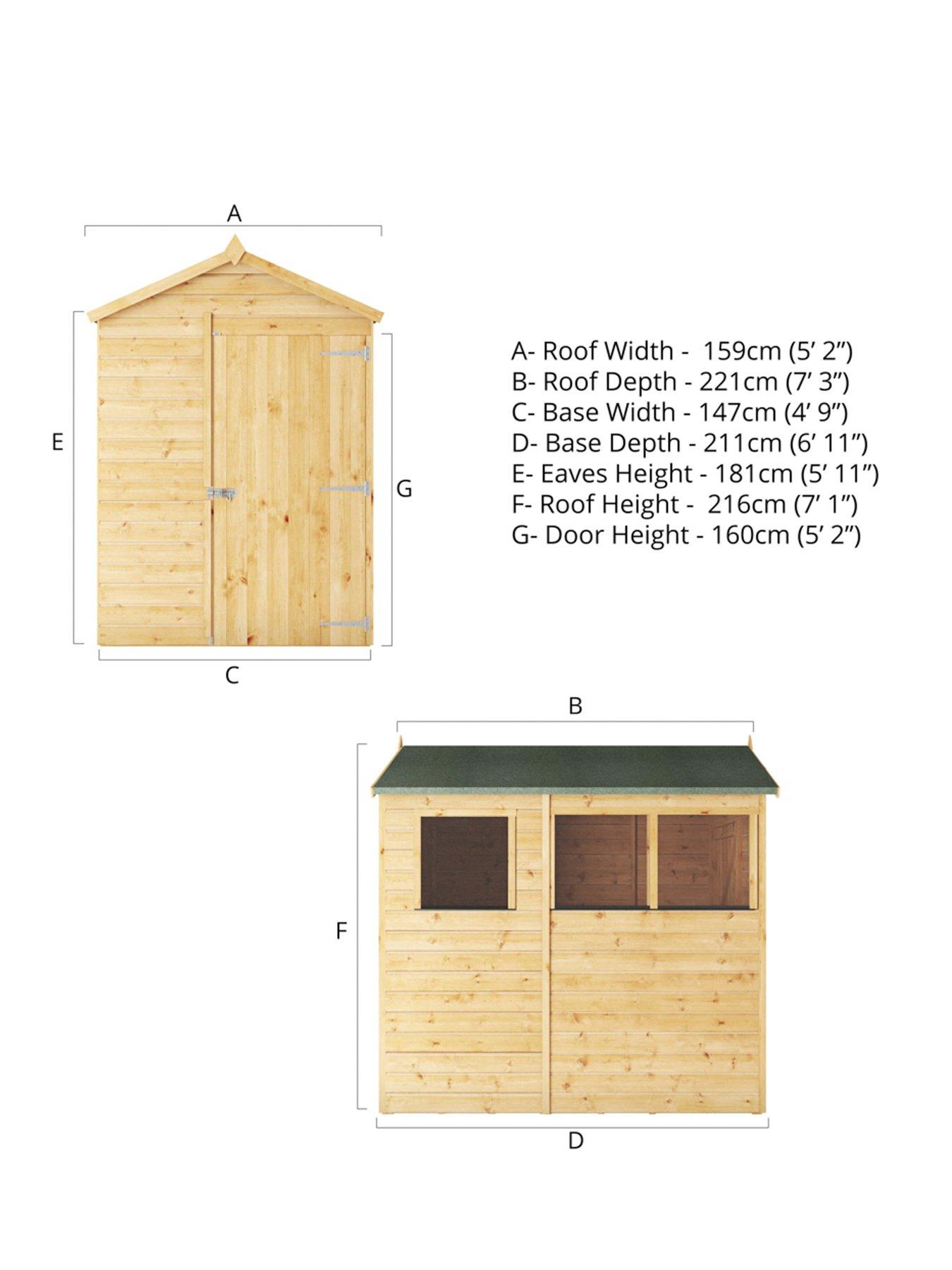 Image 7 of 7 of MERCIA 7 x 5 Modular Shiplap Apex
