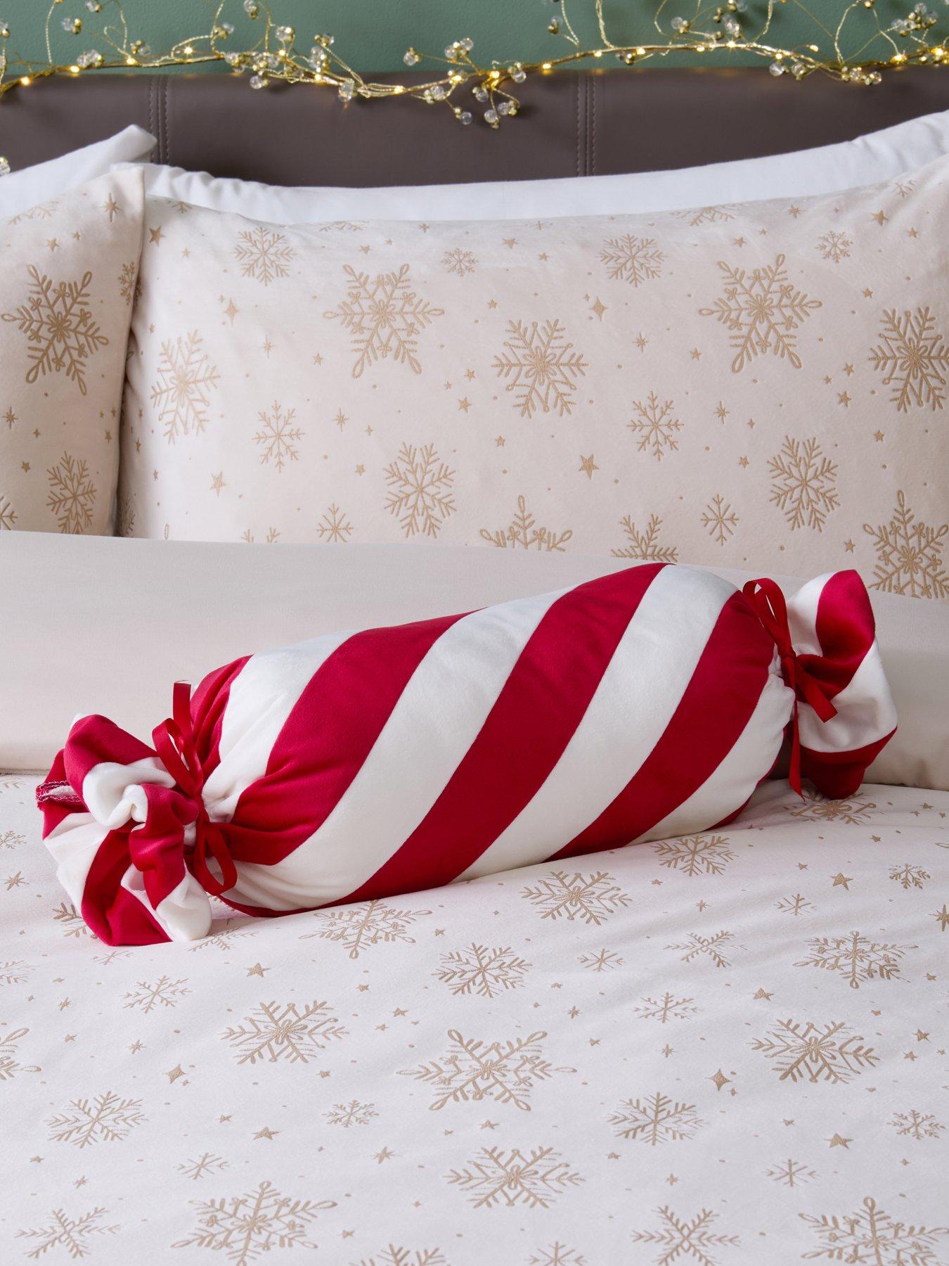 The Very Collection Candy Cane Sweet Shaped Cushion