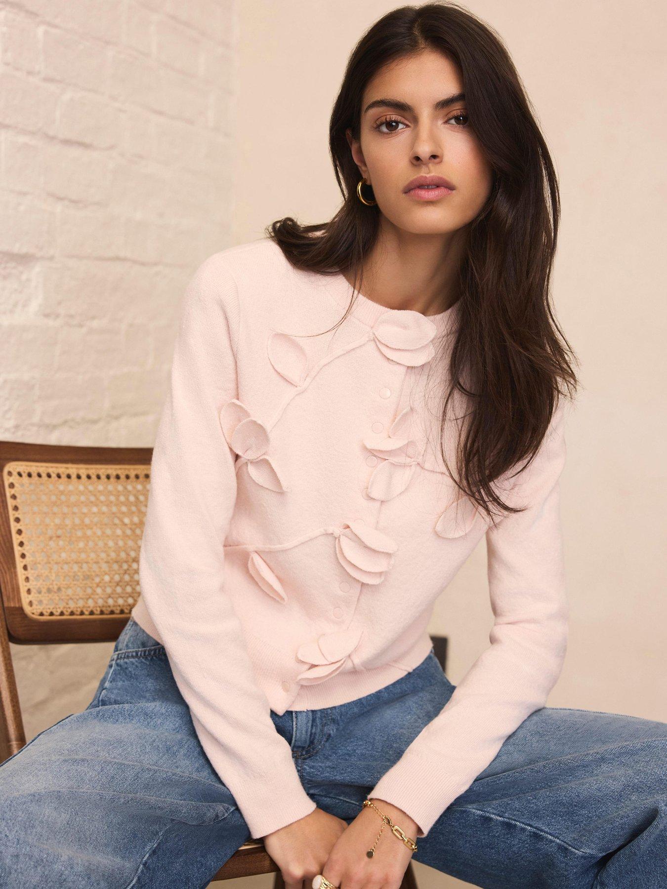 mint-velvet-flower-applique-popper-cardigan-pink
