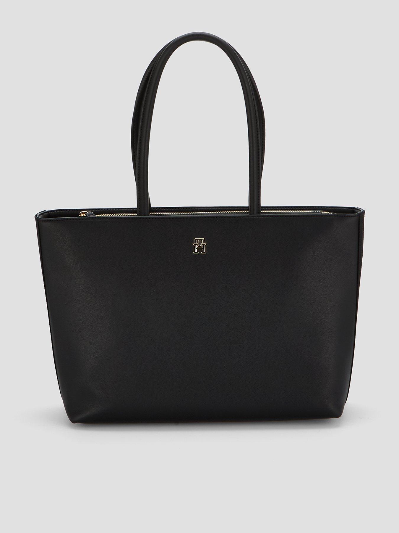 Tommy Hilfiger Icon Logo Tape Tote Bag - Black