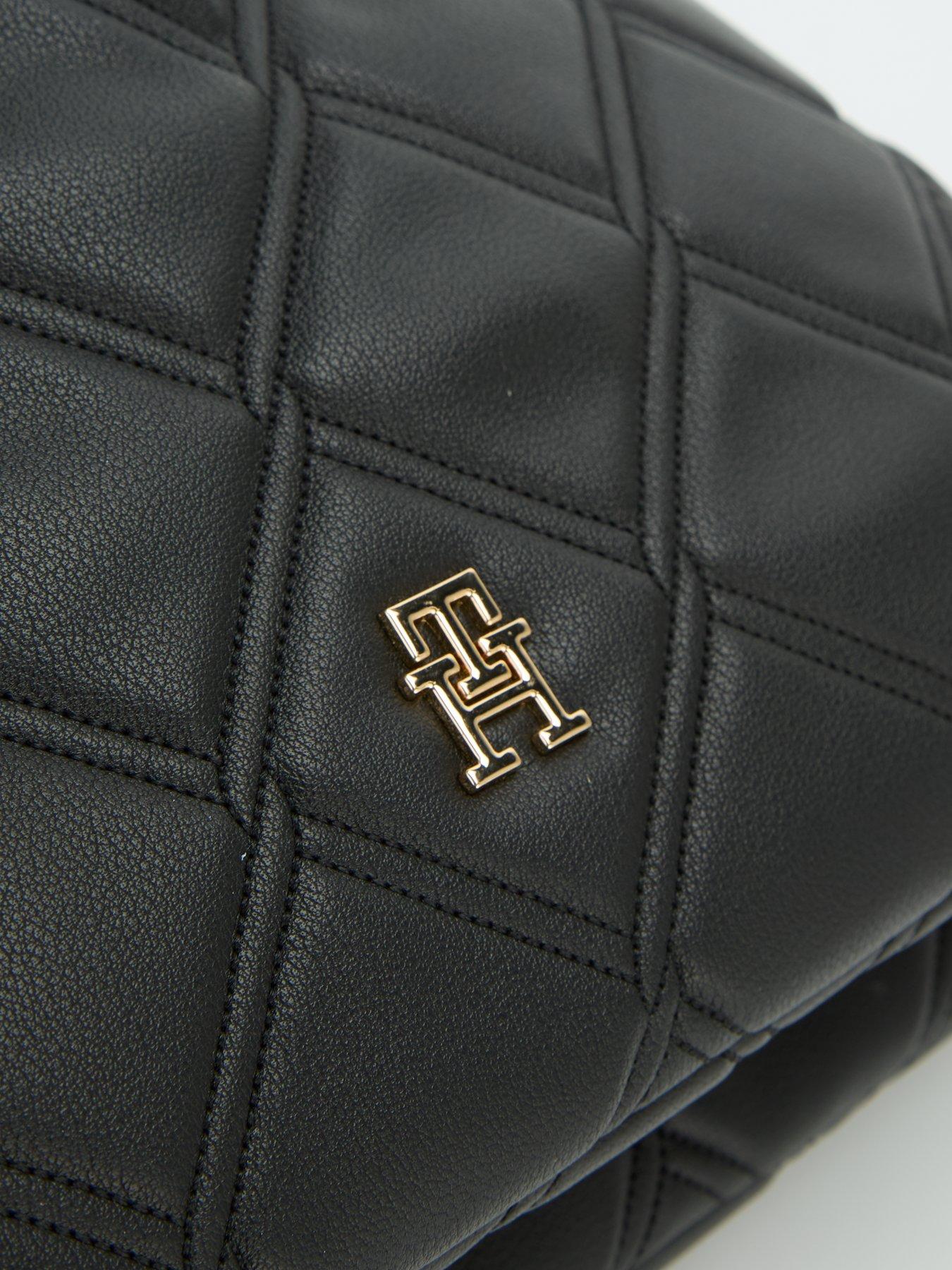 Image 6 of 6 of Tommy Hilfiger Monogram Quilted Tote Bag - Black