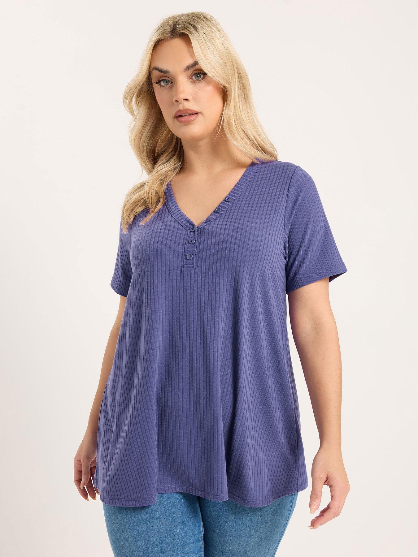 Yours Curve Short Sleeve Henely T-shirt