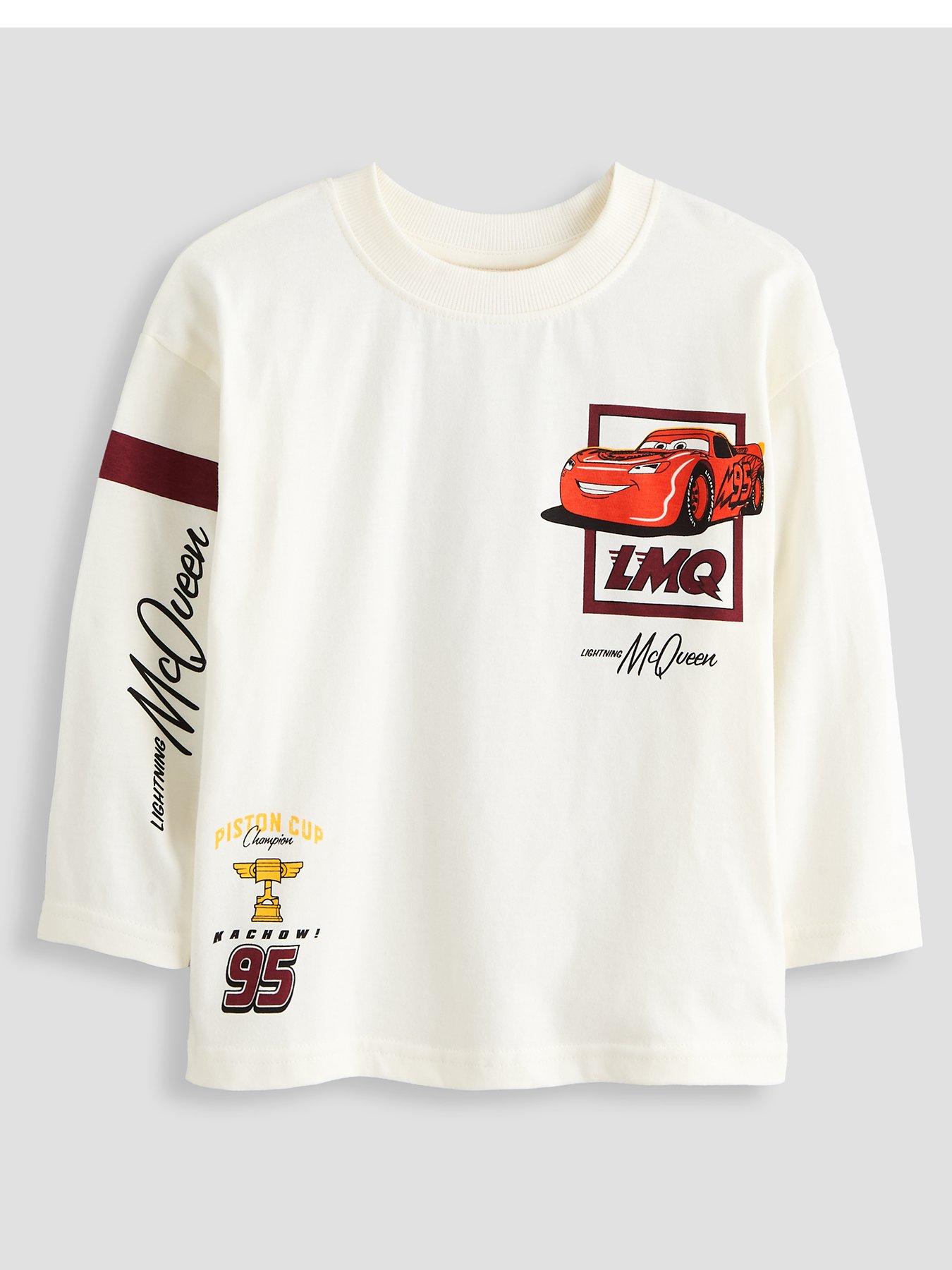 The Very Collection Disney Cars Lightning McQueen Long Sleeve T-Shirt - White
