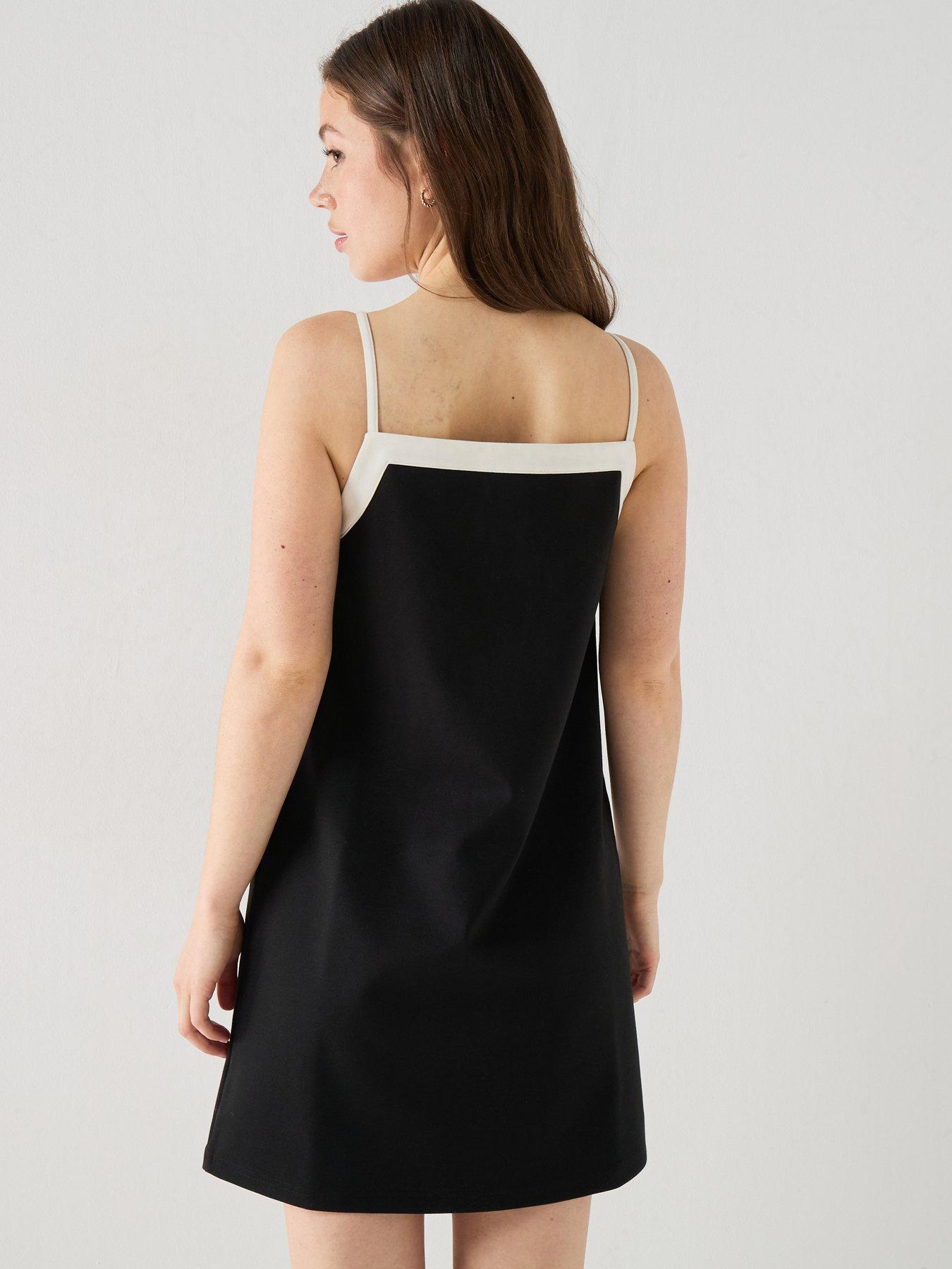 Image 2 of 6 of Calvin Klein Jeans Jeans Milano Jersey Cami Dress - Black