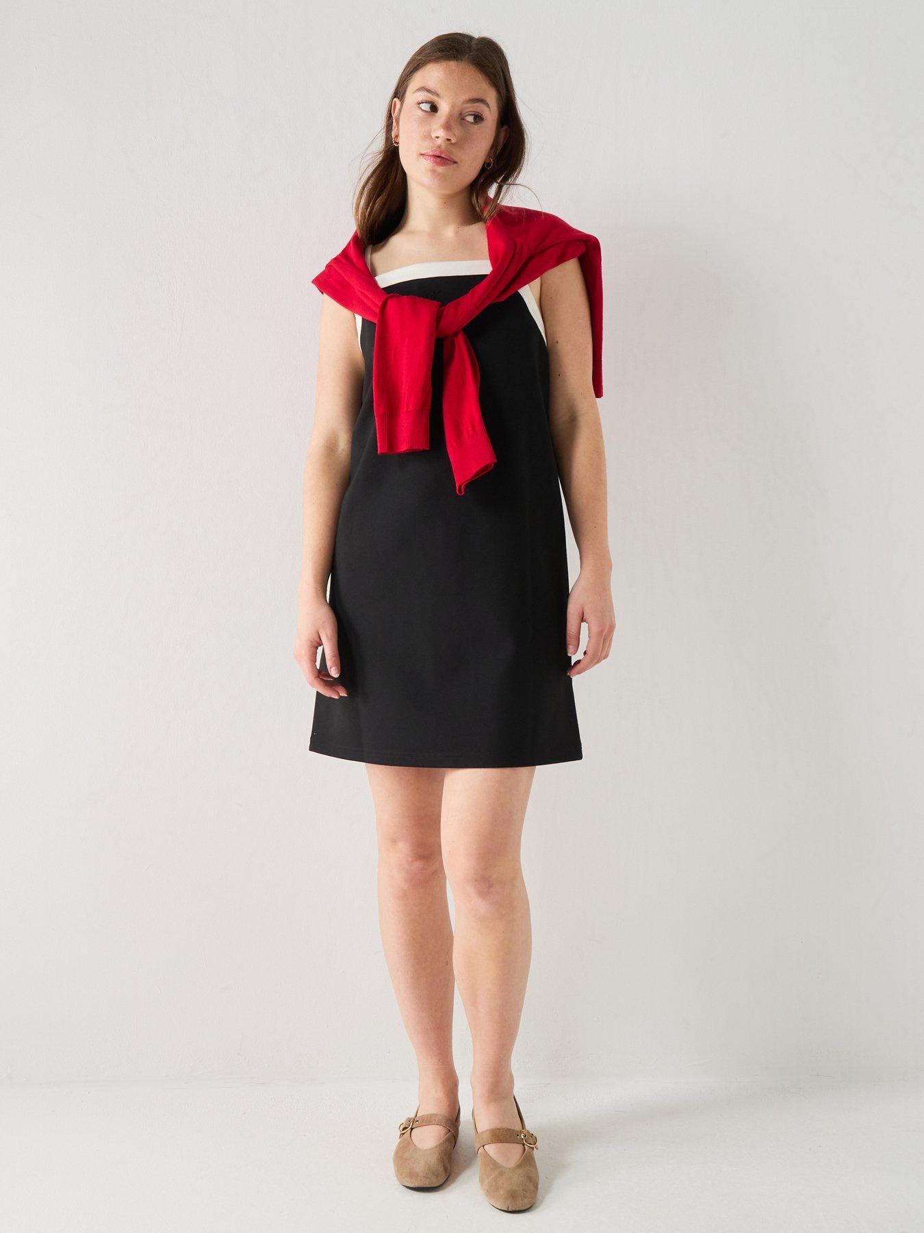 Image 3 of 6 of Calvin Klein Jeans Jeans Milano Jersey Cami Dress - Black
