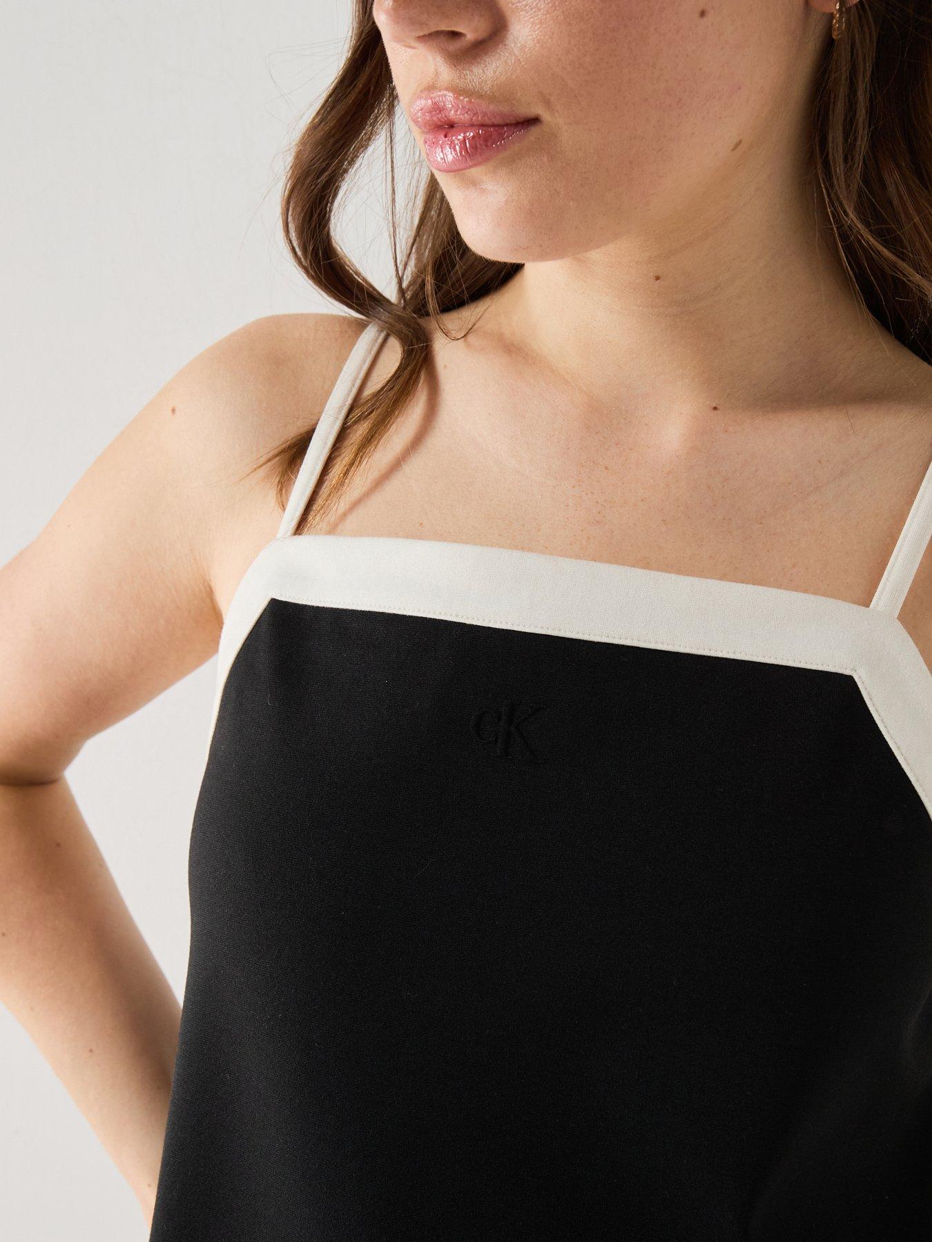 Image 5 of 6 of Calvin Klein Jeans Jeans Milano Jersey Cami Dress - Black