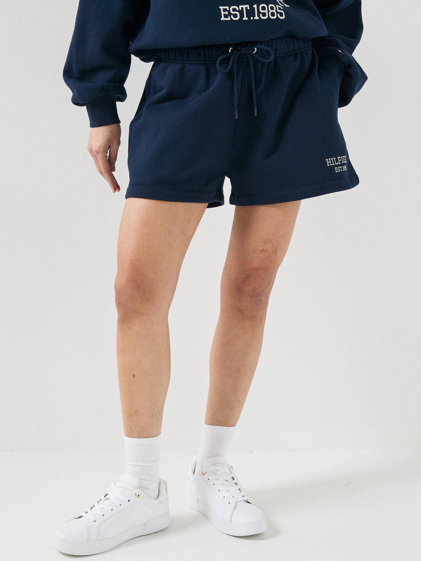 Image 1 of 6 of Tommy Hilfiger Varsity Crest Sweatshort - Blue