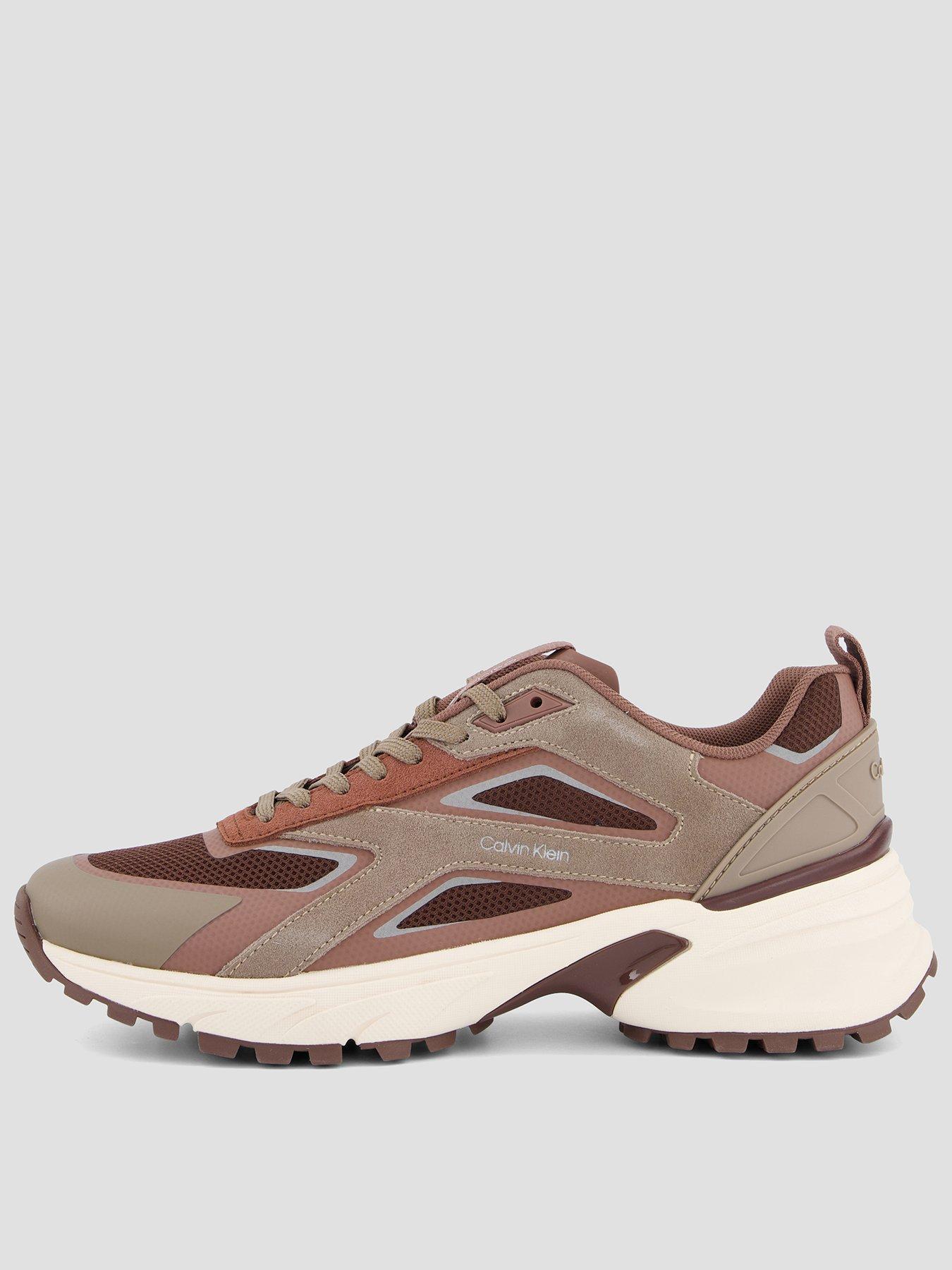 Calvin Klein Hike Runner CK Stripe Flective Trainers - Brown